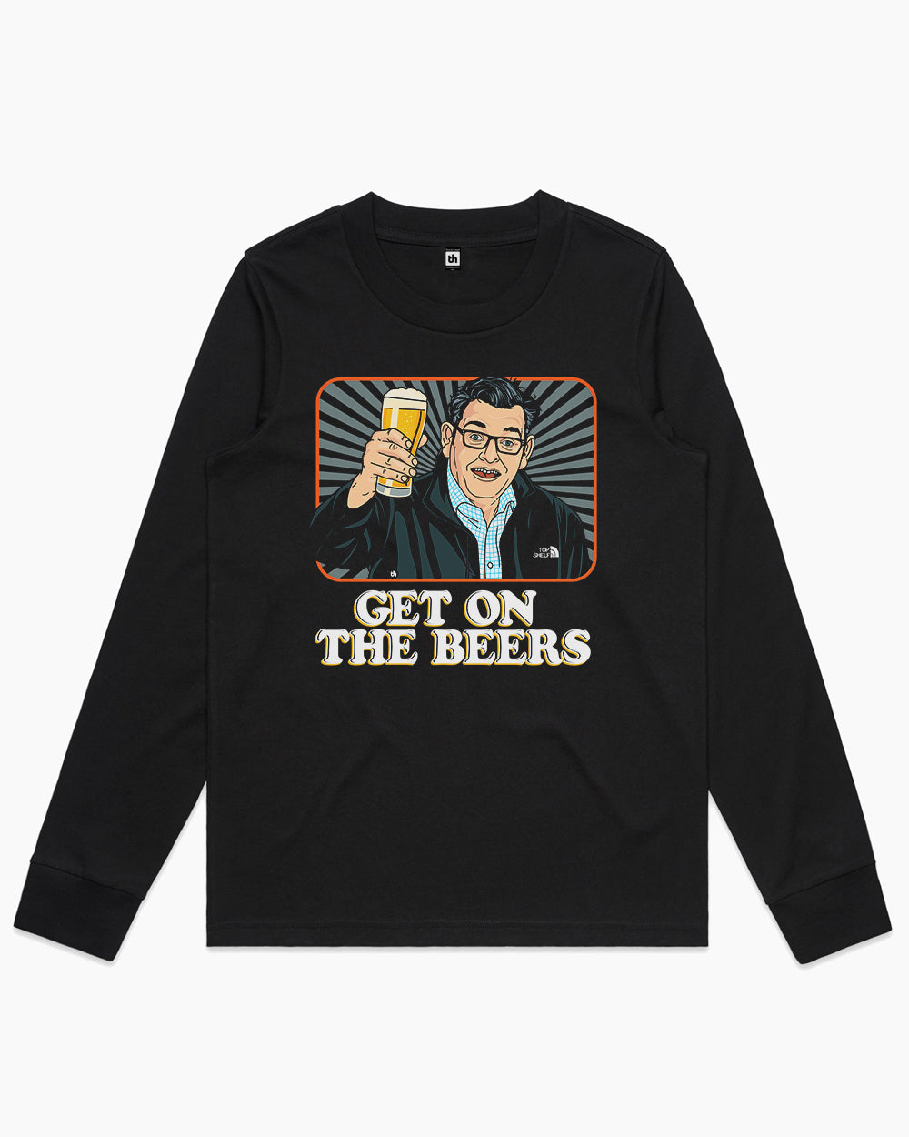 Get on the Beers Long Sleeve Australia Online #colour_black