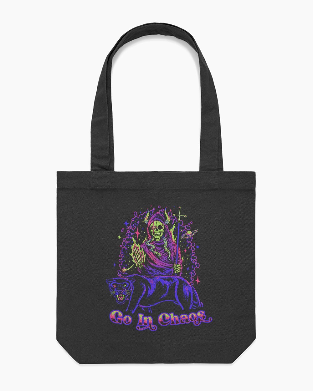 Go in Chaos Tote Bag Australia Online #colour_black