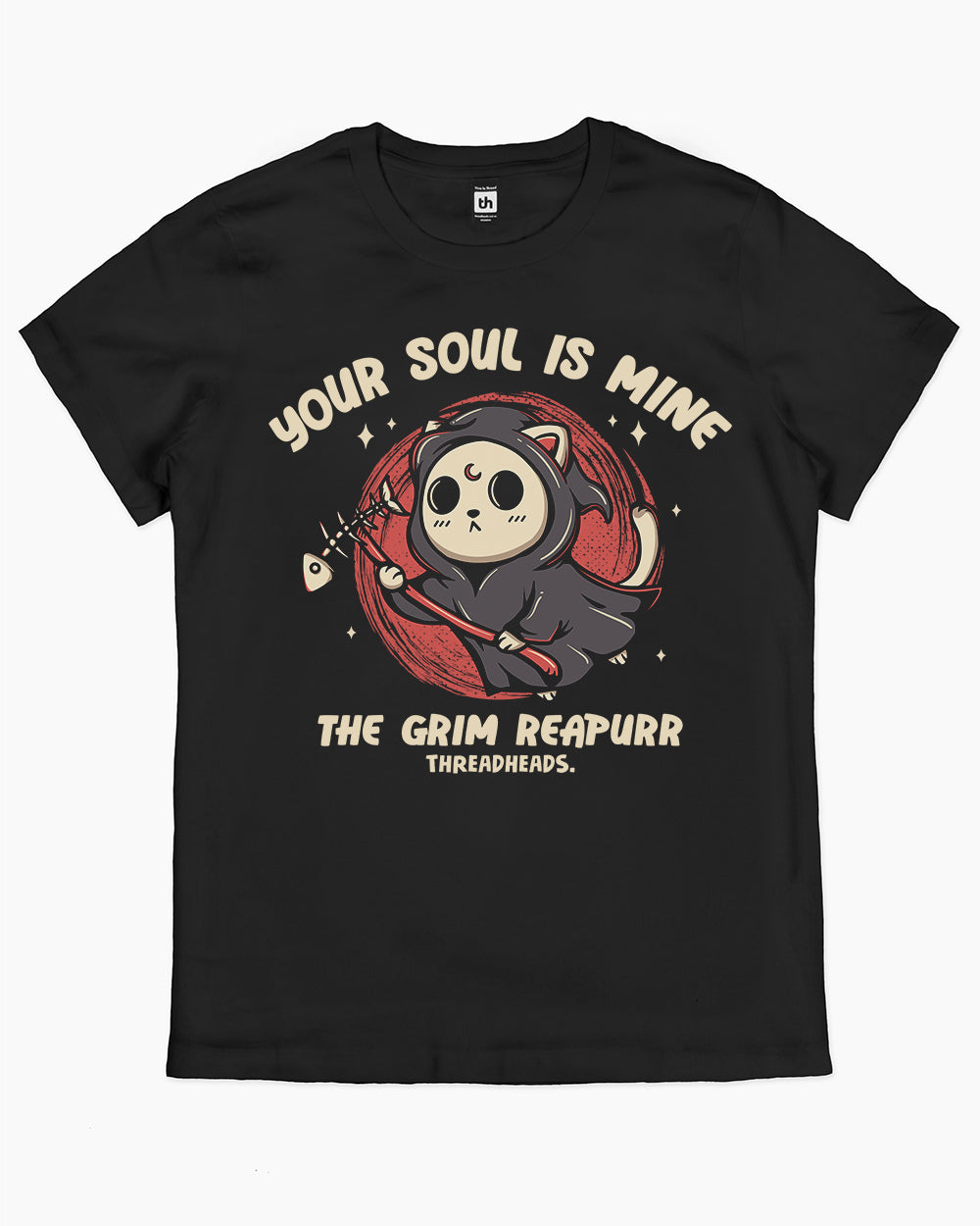 Grim Reapurr - Your Soul is Mine T-Shirt Australia Online #colour_black