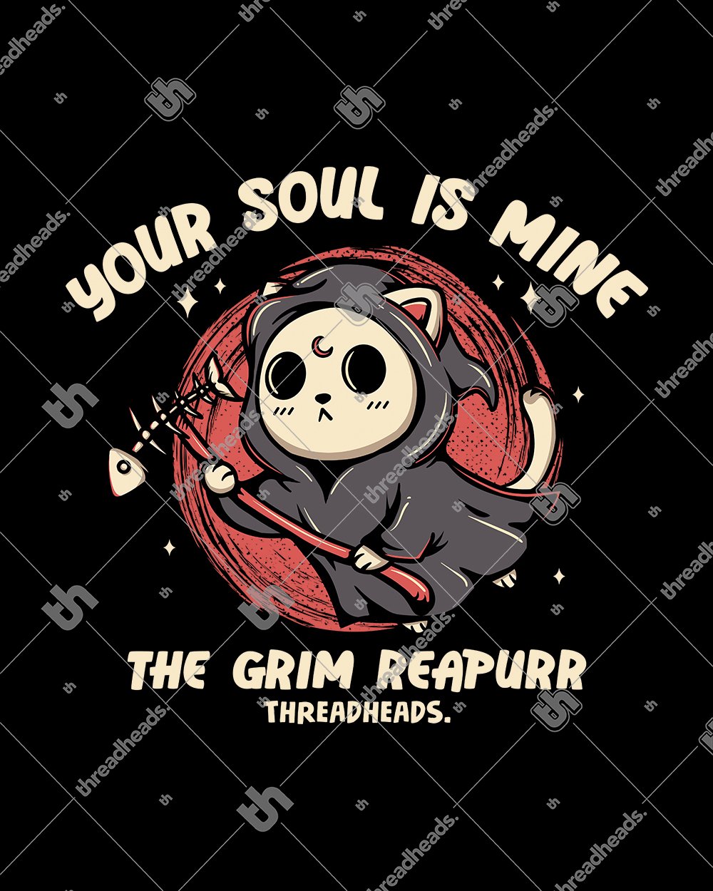 Grim Reapurr - Your Soul is Mine T-Shirt Australia Online #colour_black