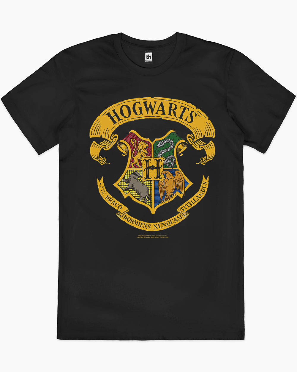 Hogwarts Crest T-Shirt Australia Online #colour_black