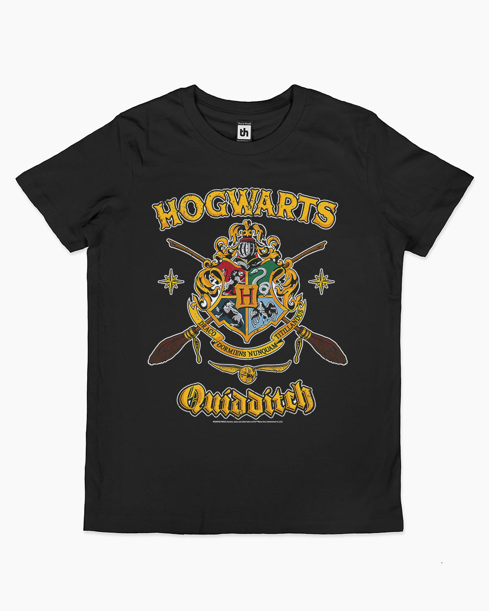 Hogwarts Quidditch Shield Kids T-Shirt Australia Online #colour_black