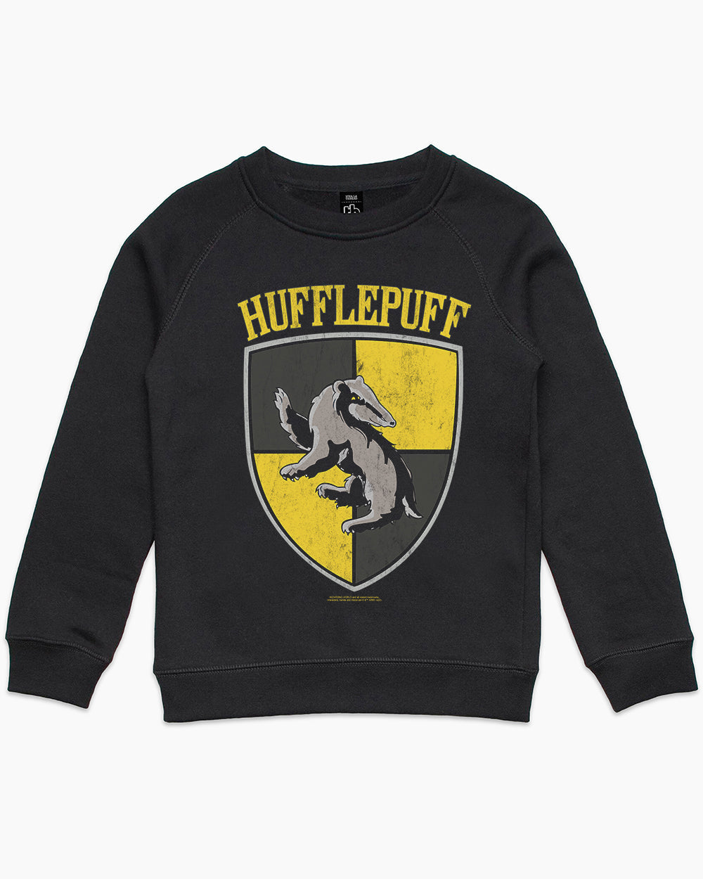 Hufflepuff Crest Kids Sweater Australia Online #colour_black