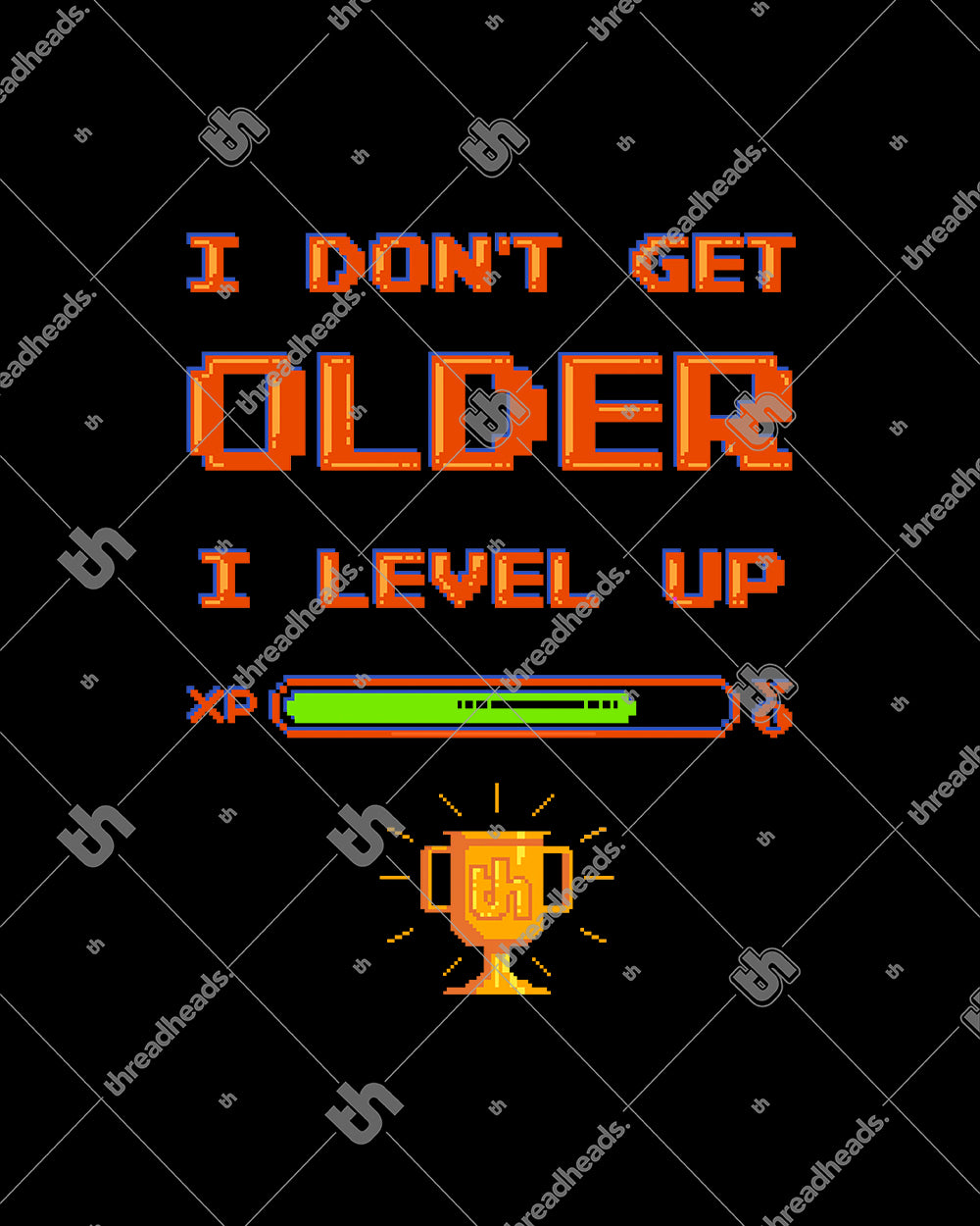 I Don't Get Older I Level Up T-Shirt Australia Online #colour_black