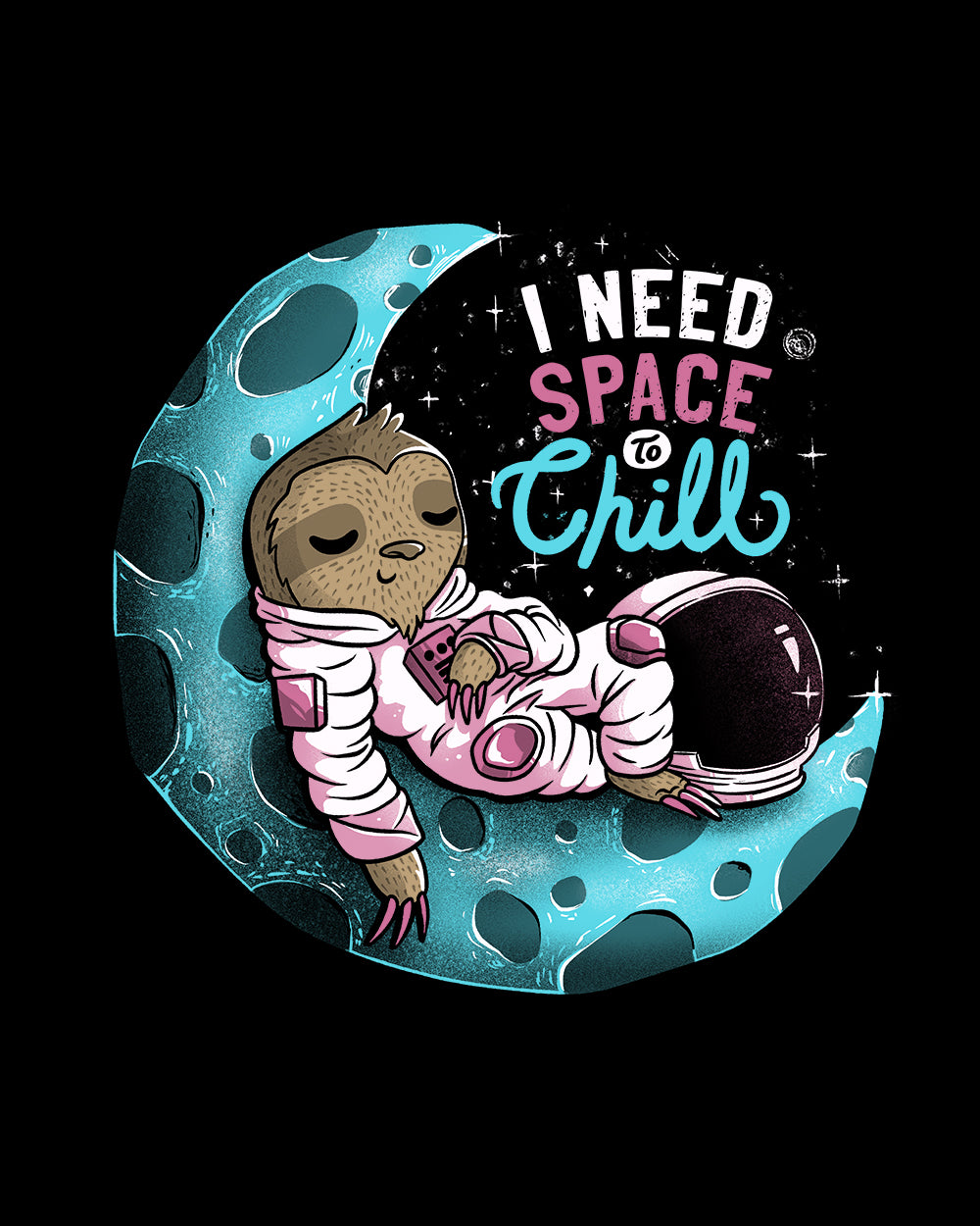 I Need Space to Chill Kids T-Shirt Australia Online #colour_black