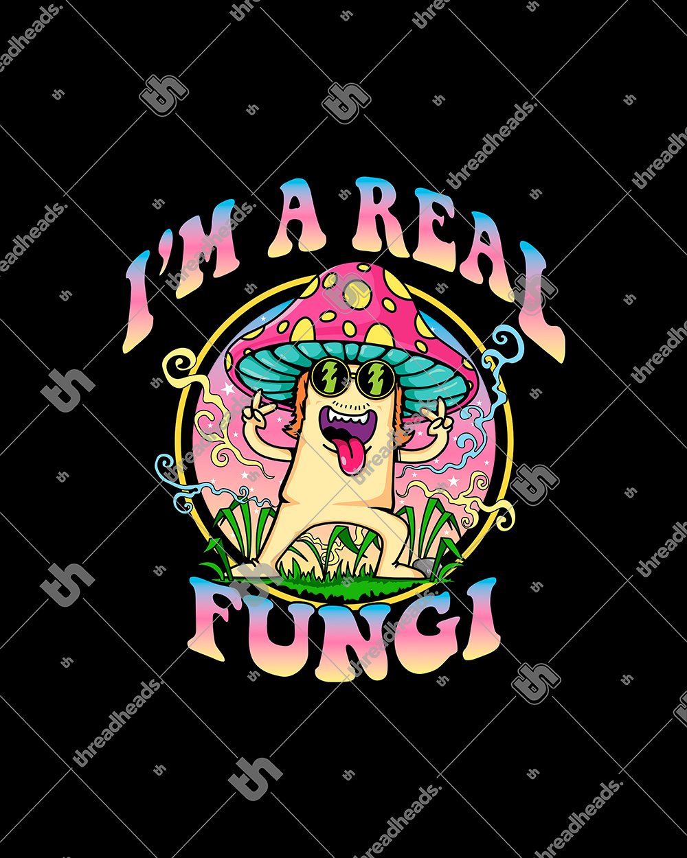I'm a Real Fungi T-Shirt Australia Online #colour_black