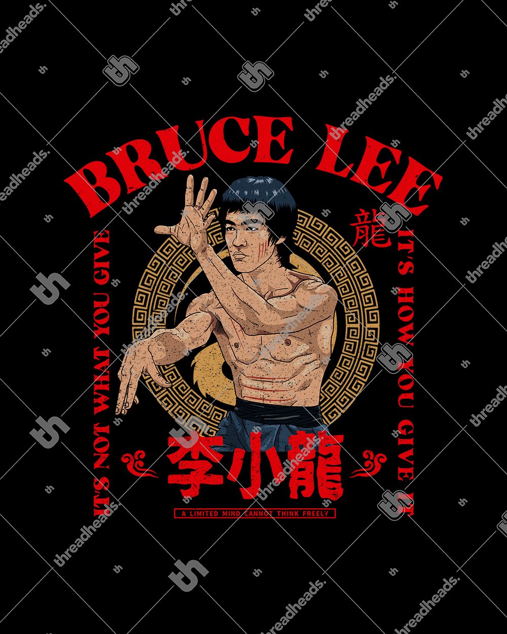Bruce Lee It's Not What You Give Hoodie Australia Online #colour_black