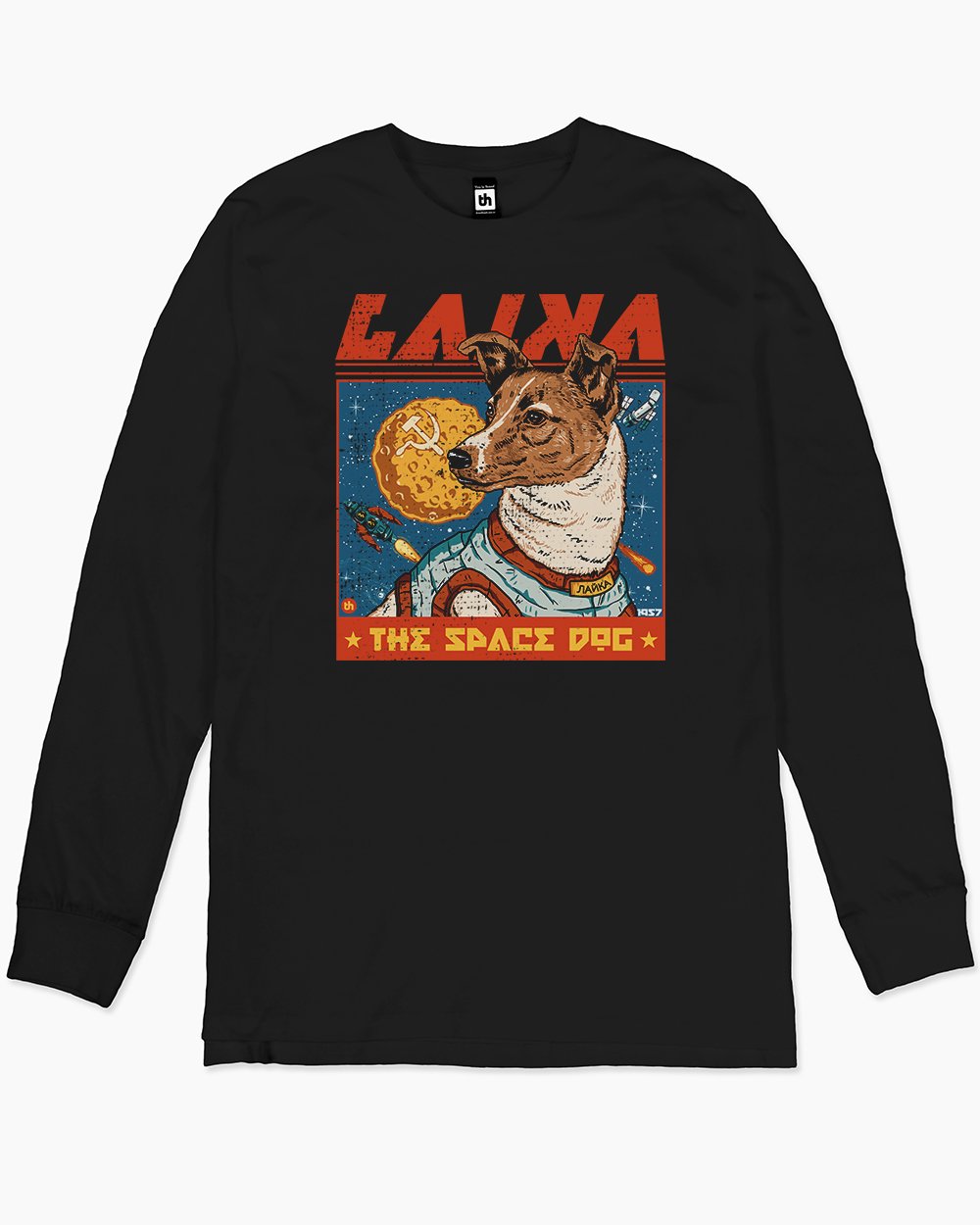 Laika the Space Dog Long Sleeve Australia Online #colour_black