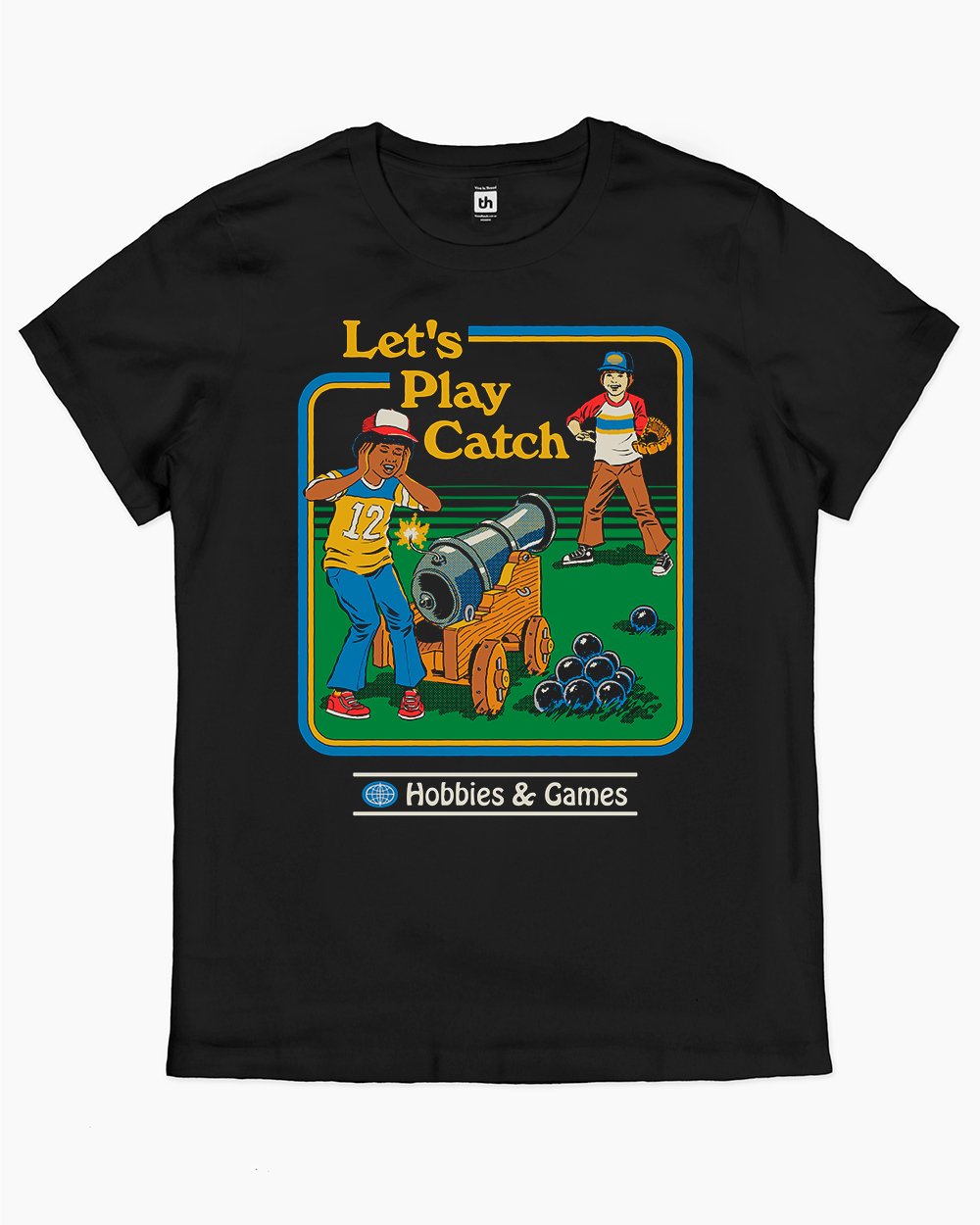 Let's Play Catch T-Shirt Australia Online #colour_black