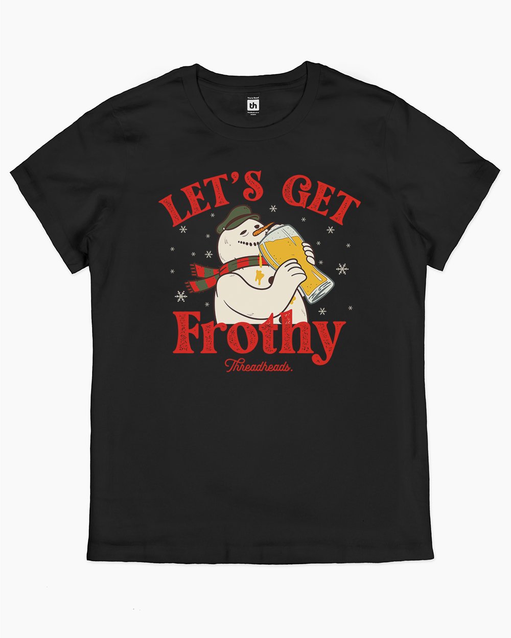 Let's Get Frothy T-Shirt Australia Online #colour_black