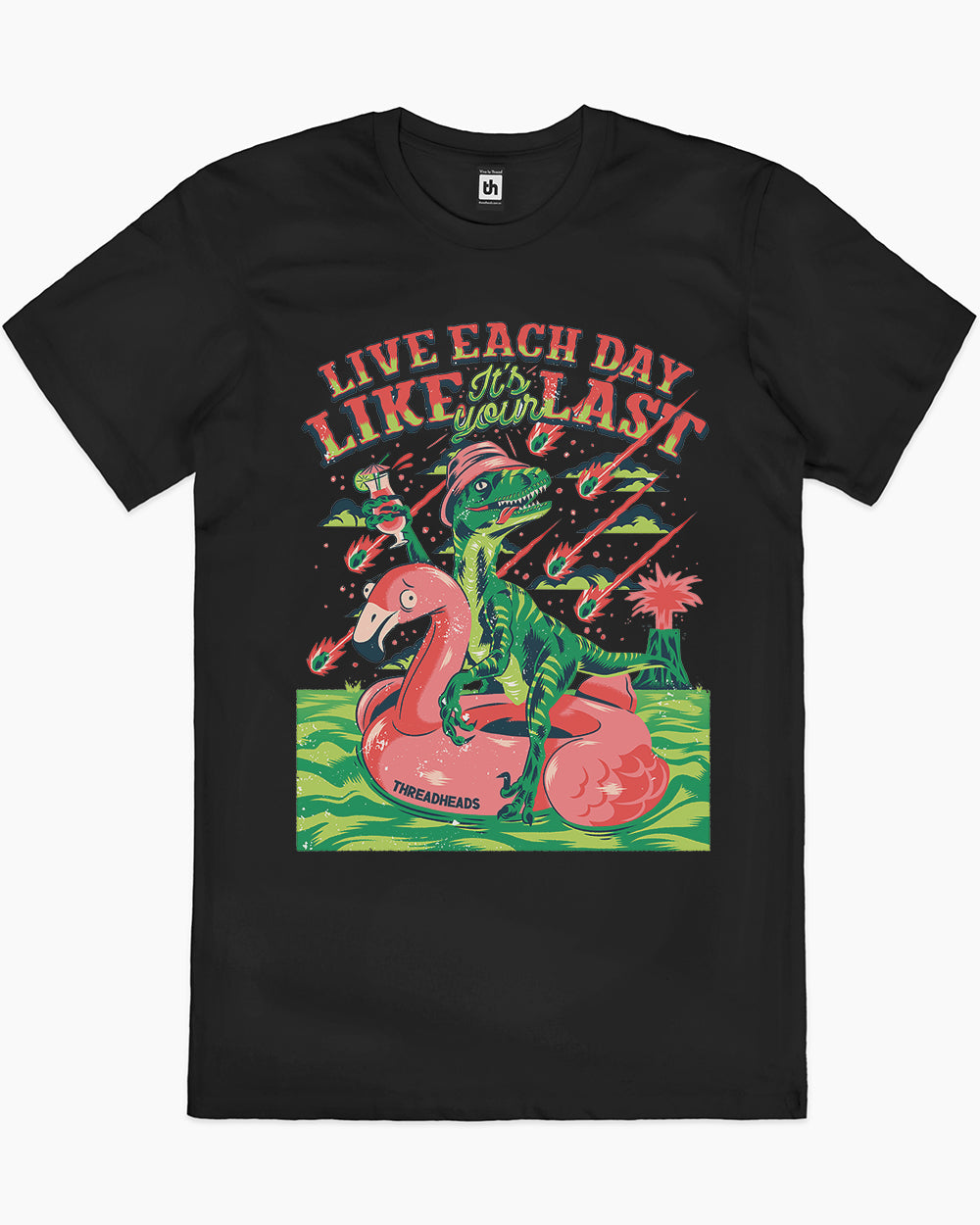 Live Each Day Like It's Your Last T-Shirt Australia Online #colour_black
