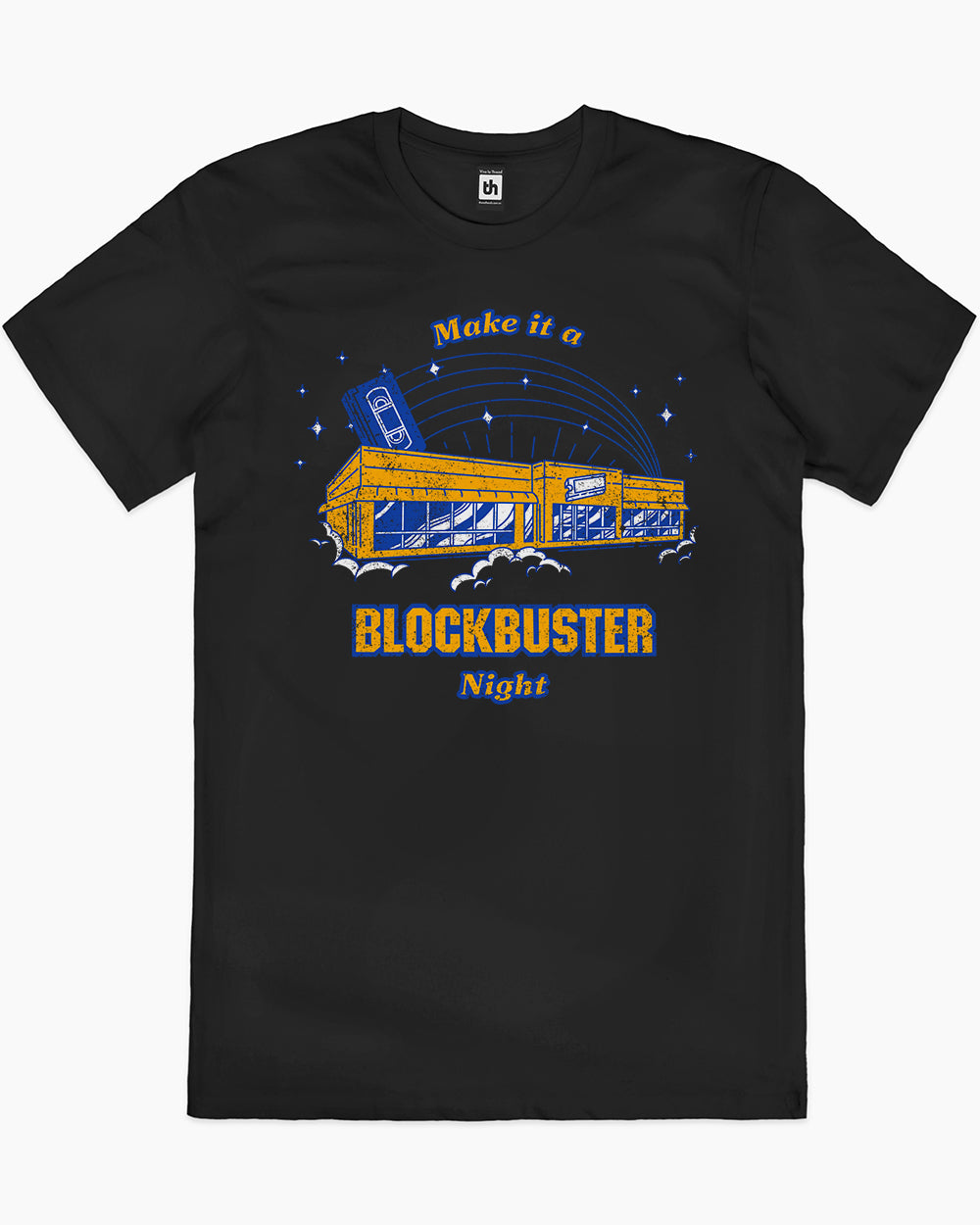 Make It a Blockbuster Night T-Shirt Australia Online #colour_black