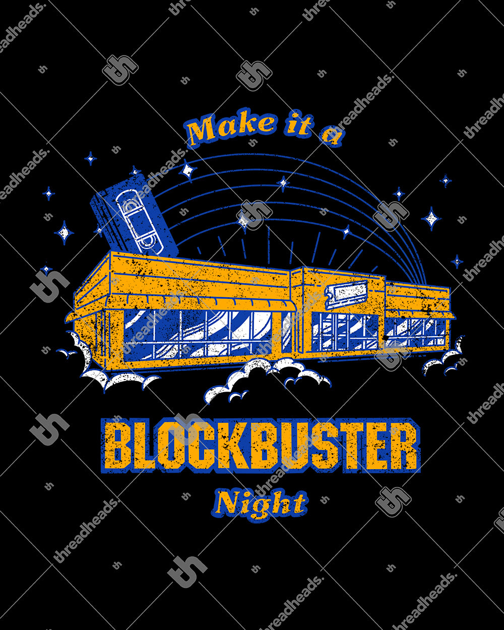 Make It a Blockbuster Night T-Shirt Australia Online #colour_black