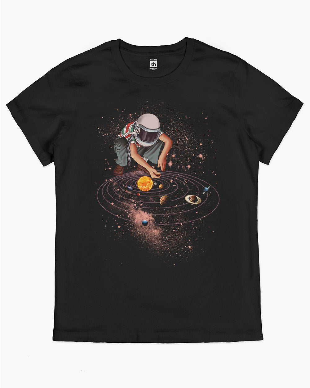 Marble Planets T-Shirt Australia Online #colour_black