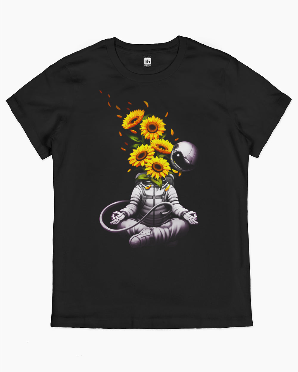 Meditation Astronaut Spring T-Shirt Australia Online #colour_black