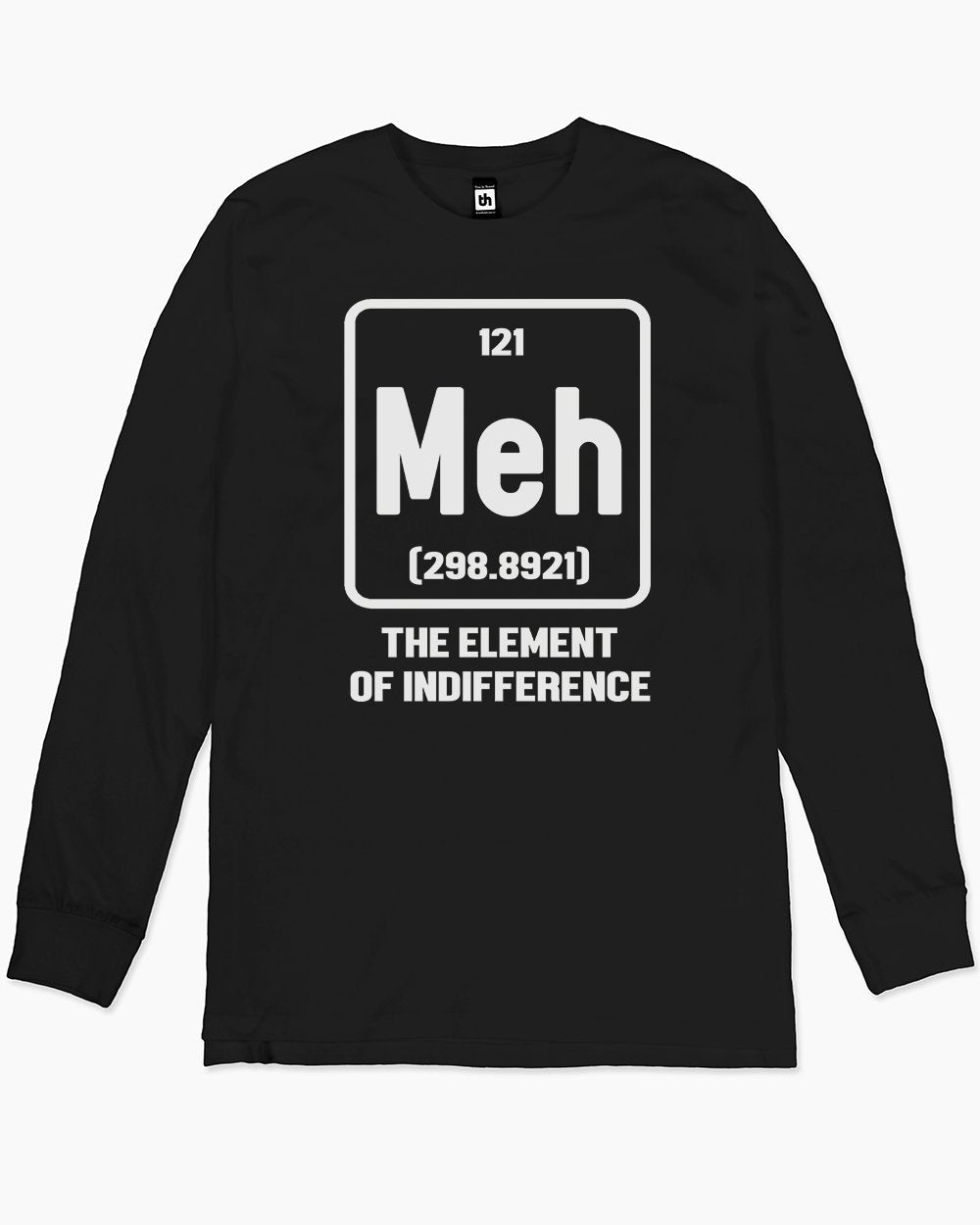 Meh The Element of Indifference Long Sleeve Australia Online #colour_black