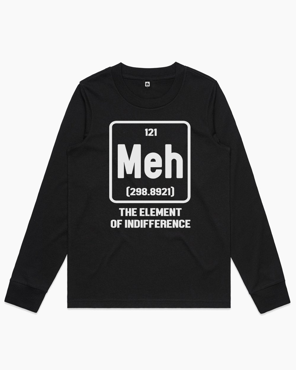 Meh The Element of Indifference Long Sleeve Australia Online #colour_black