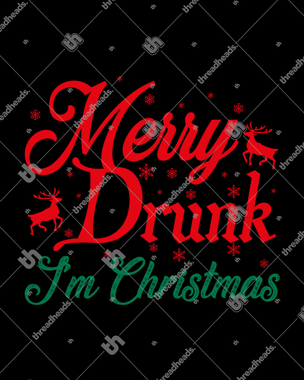Merry Drunk I am Christmas T-Shirt Australia Online #colour_black