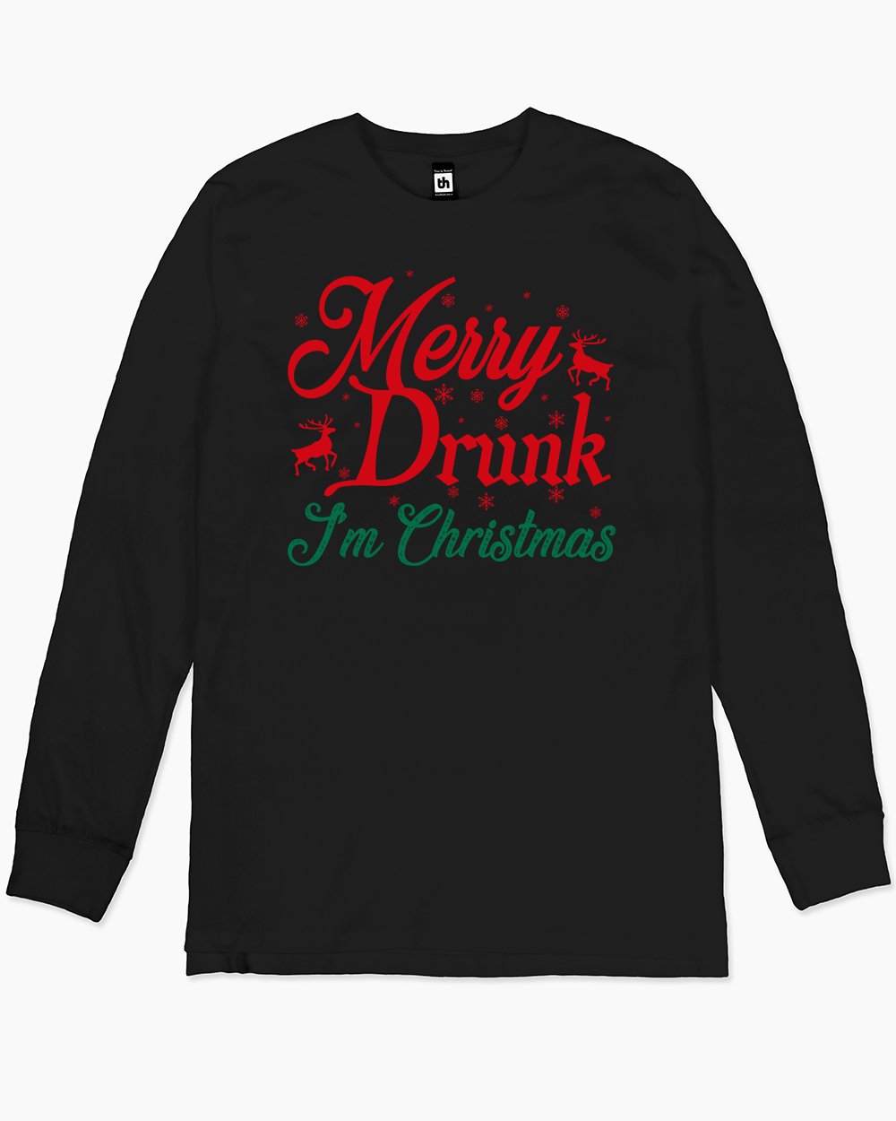 Merry Drunk I am Christmas Long Sleeve Australia Online #colour_black