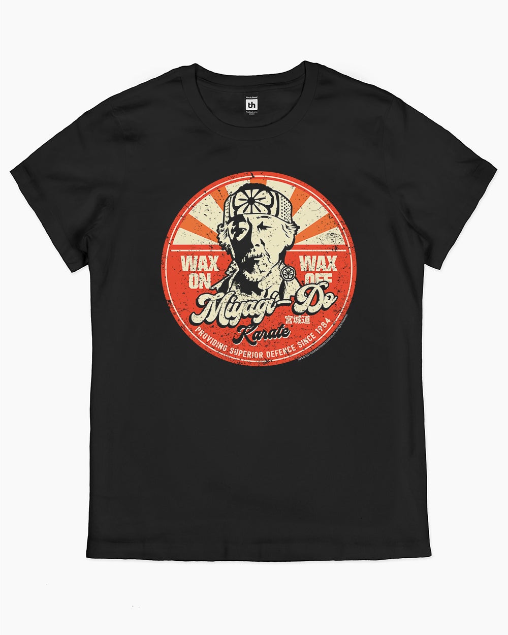 Miyagi Wax On Wax Off T-Shirt Australia Online #colour_black