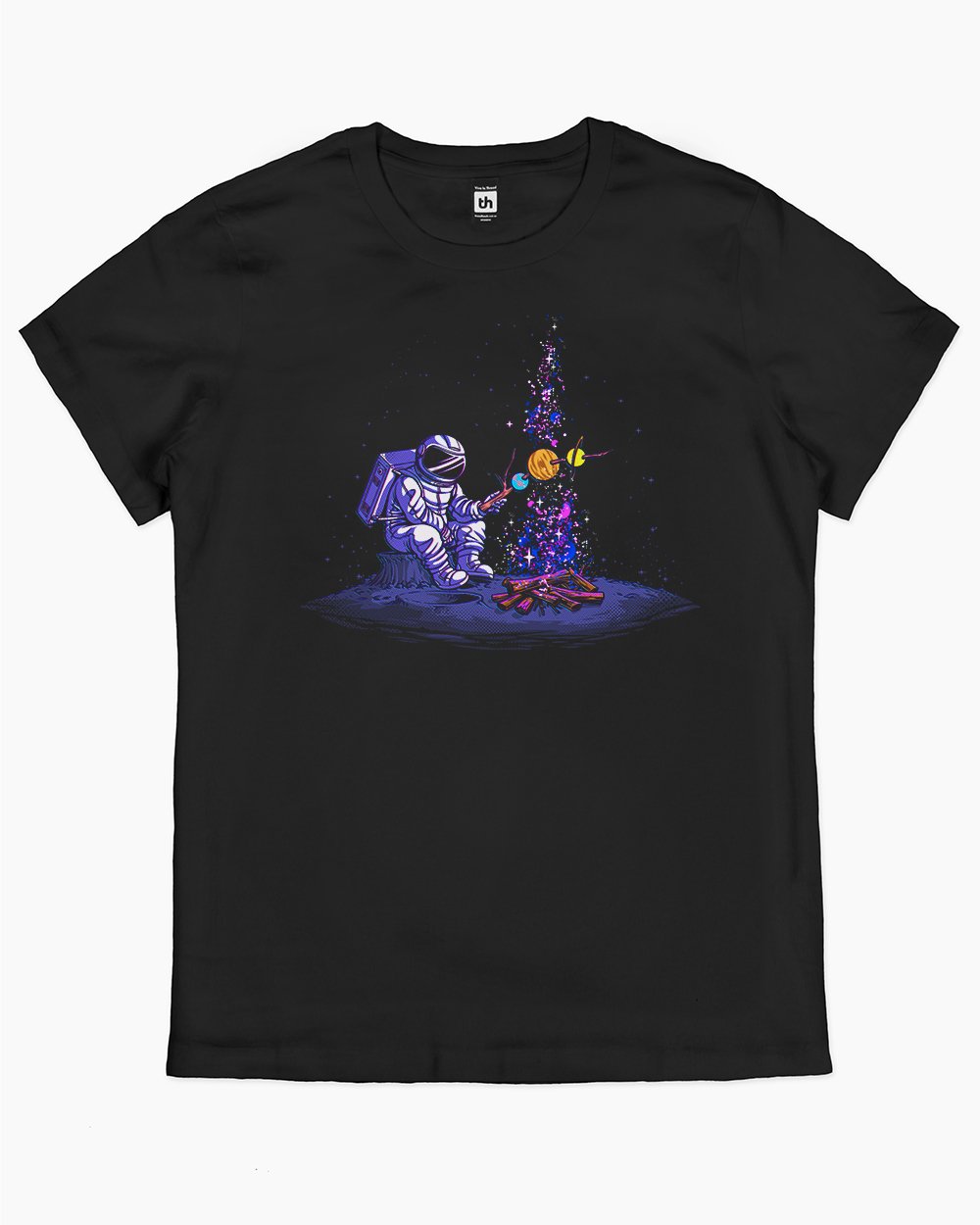 Moon Camping T-Shirt Australia Online #colour_black