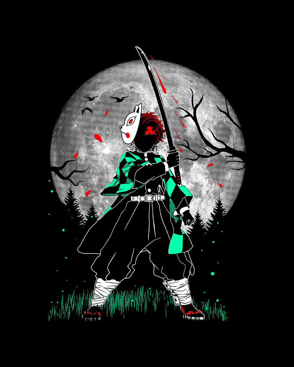 Moon Slayer T-Shirt Australia Online #colour_black