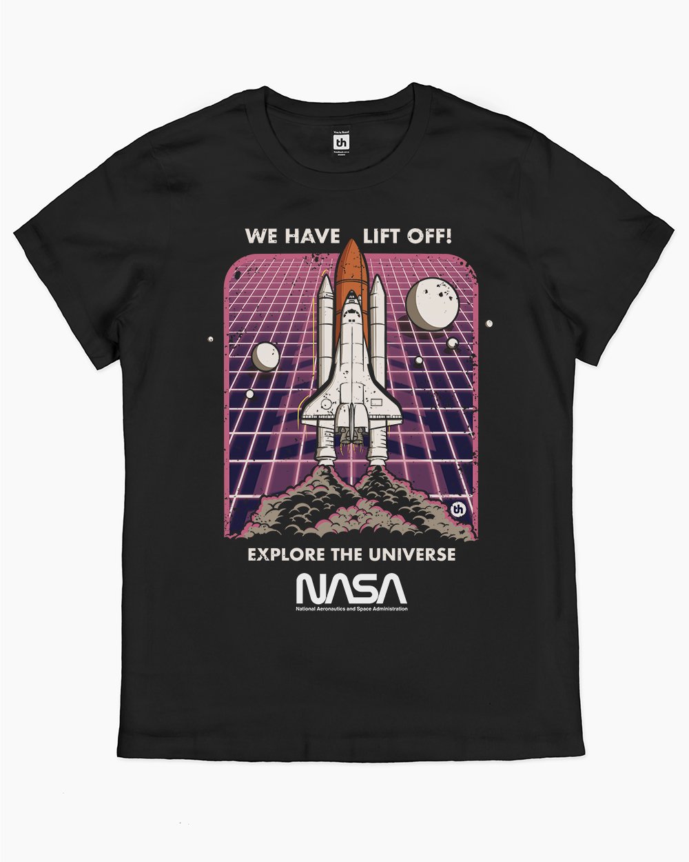 NASA Blast Off T-Shirt Australia Online #colour_black