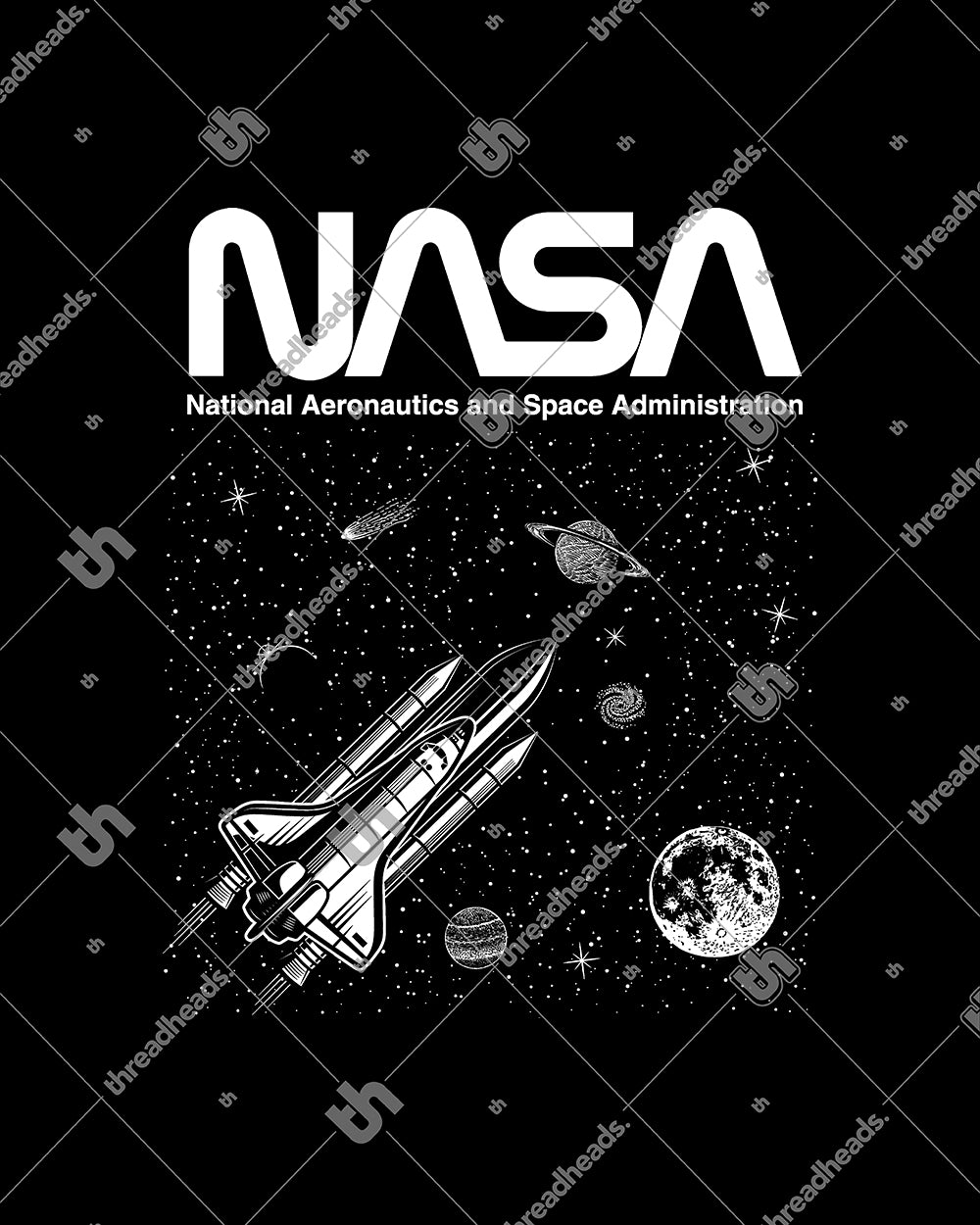 NASA Galaxy Tote Bag Australia Online #colour_black