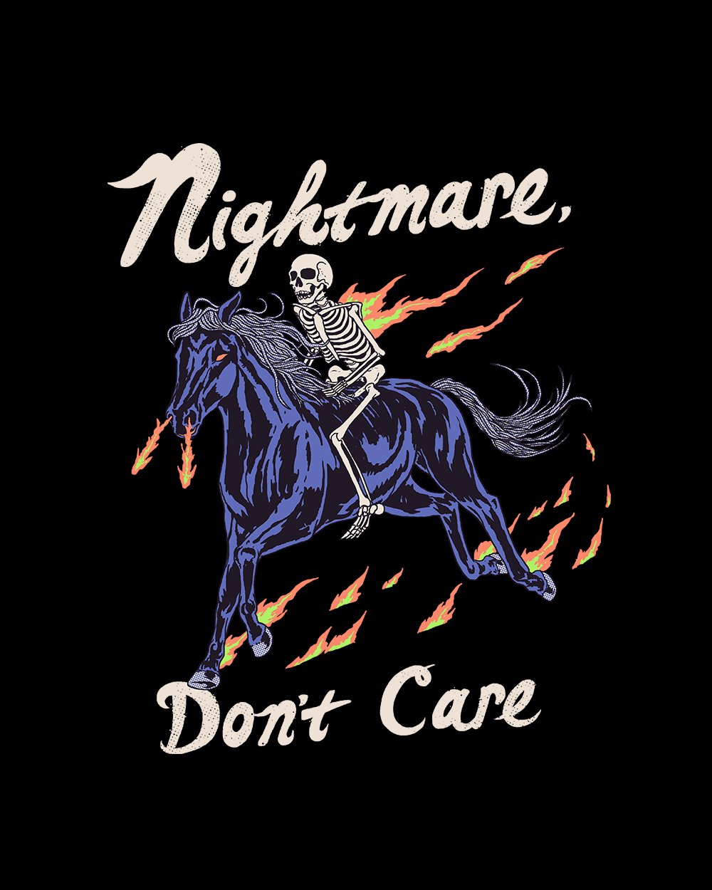 Nightmare Don't Care Hoodie Australia Online #colour_black