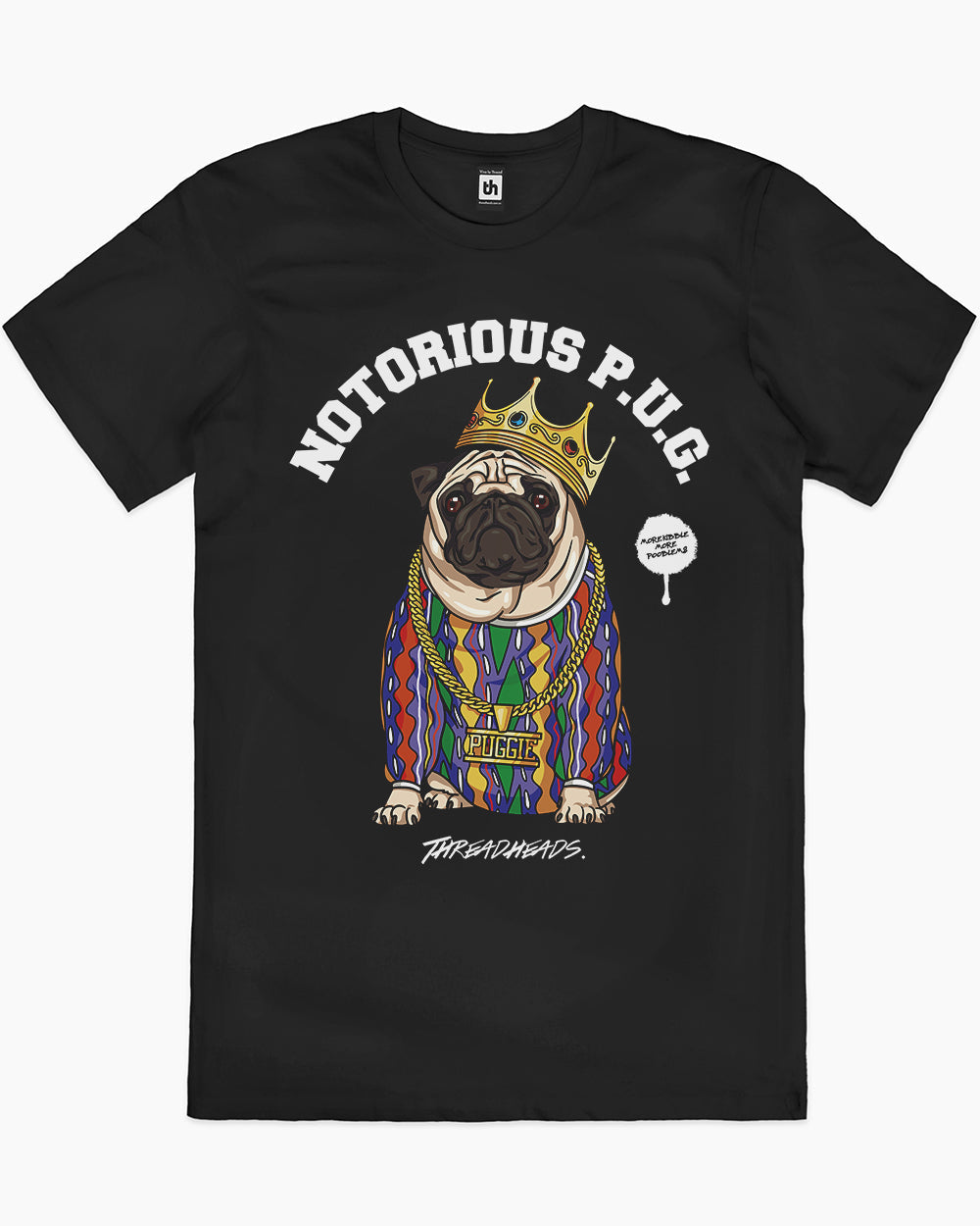 Notorious PUG T-Shirt Australia Online #colour_black