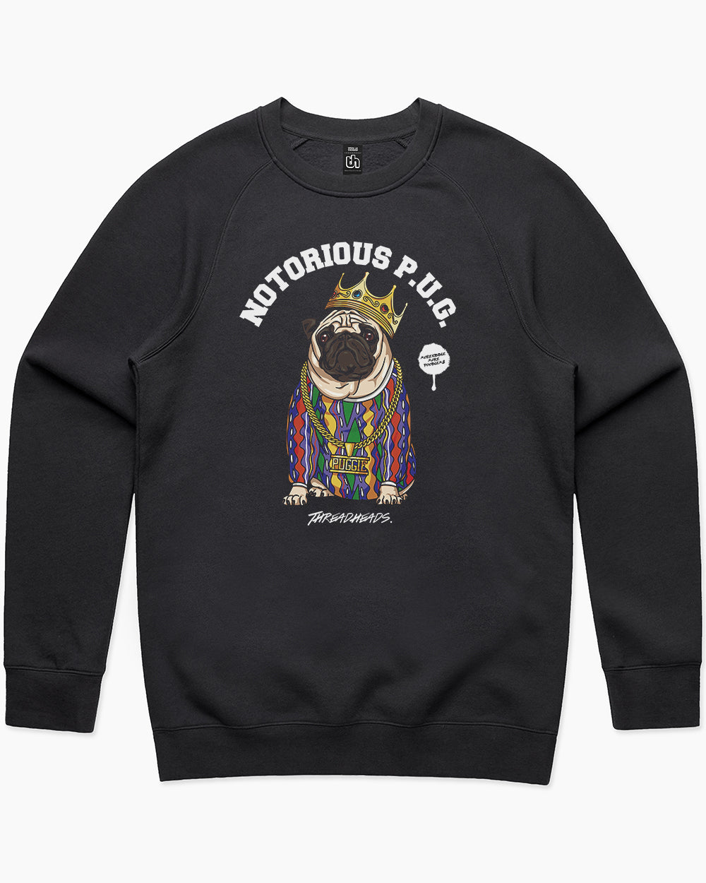 Notorious PUG Sweater Australia Online #colour_black