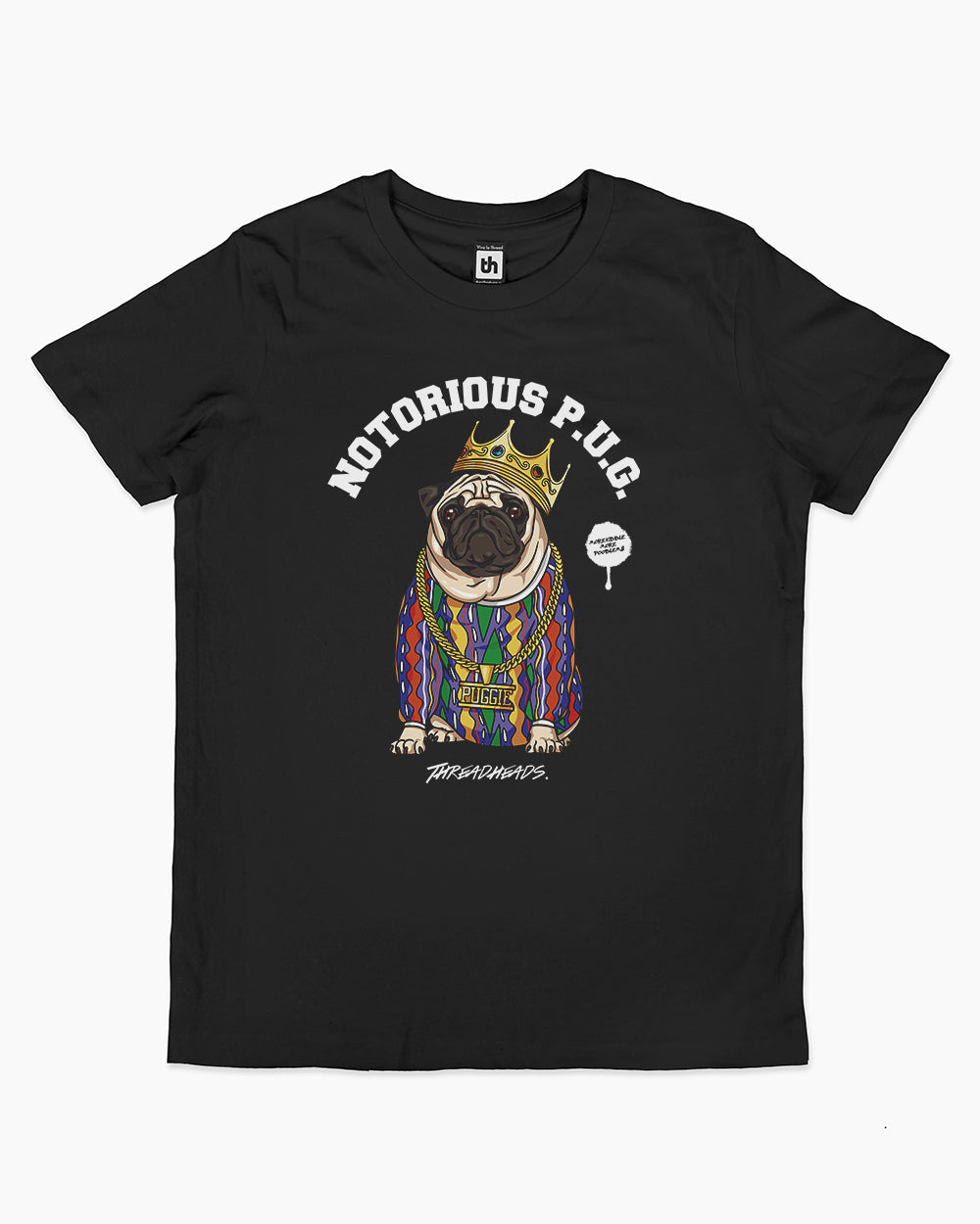 Notorious PUG Kids T-Shirt Australia Online #colour_black