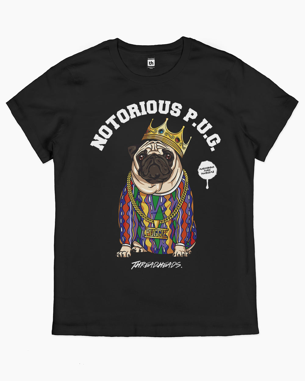 Notorious PUG T-Shirt Australia Online #colour_black