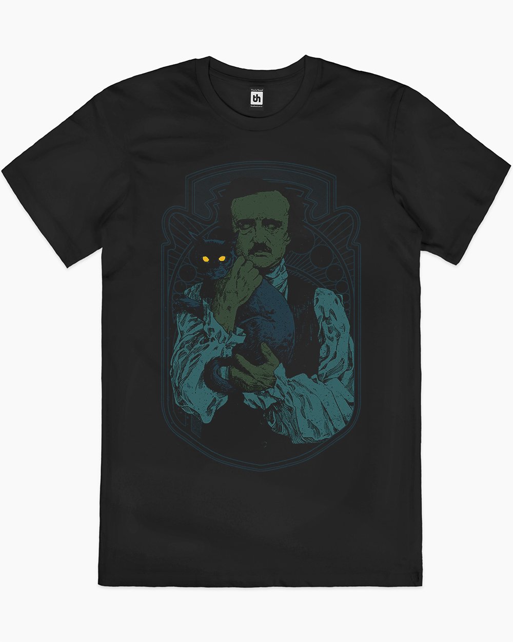Poe and Black Cat T-Shirt Australia Online #colour_black