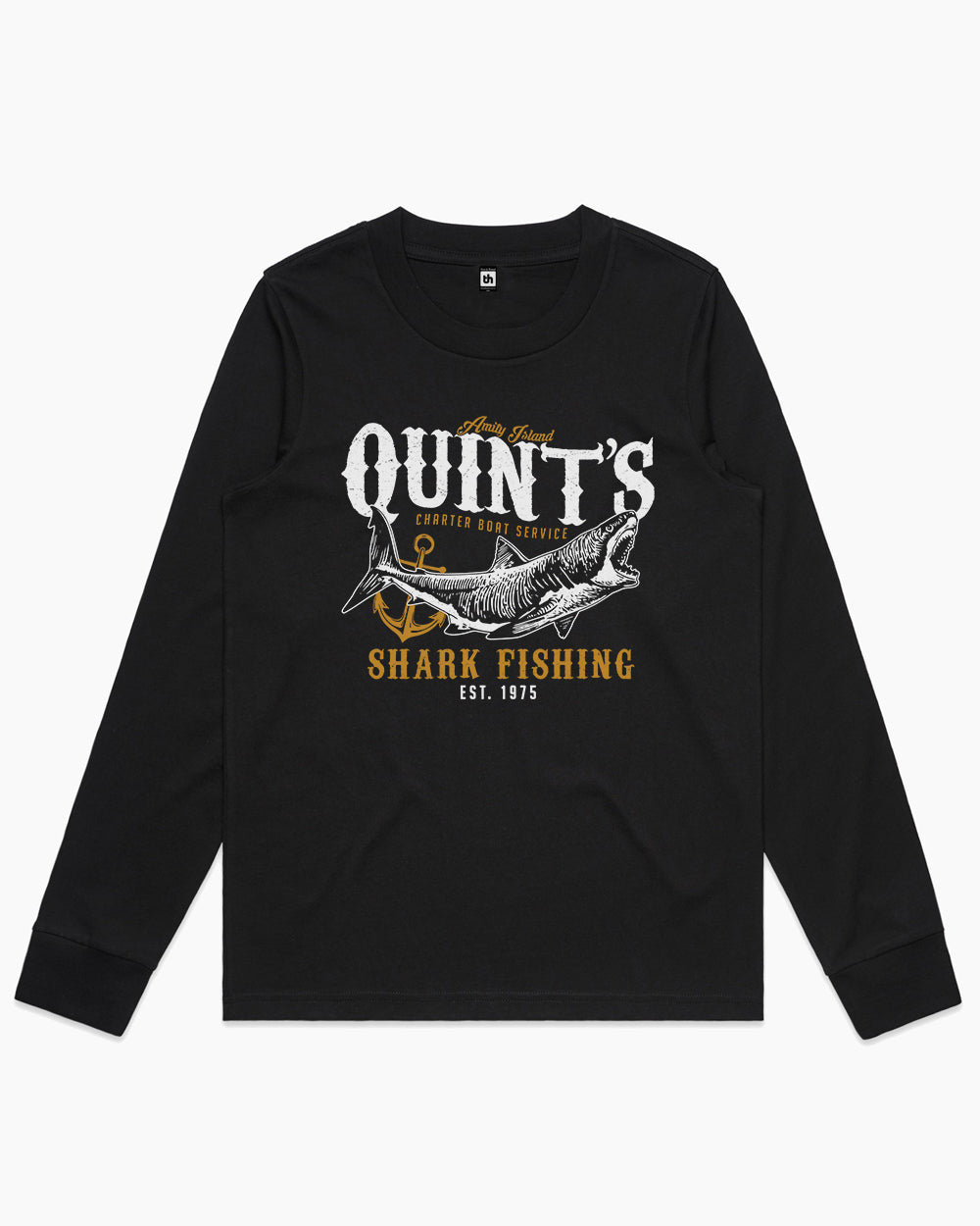 Quint's Shark Fishing Long Sleeve Australia Online #colour_black