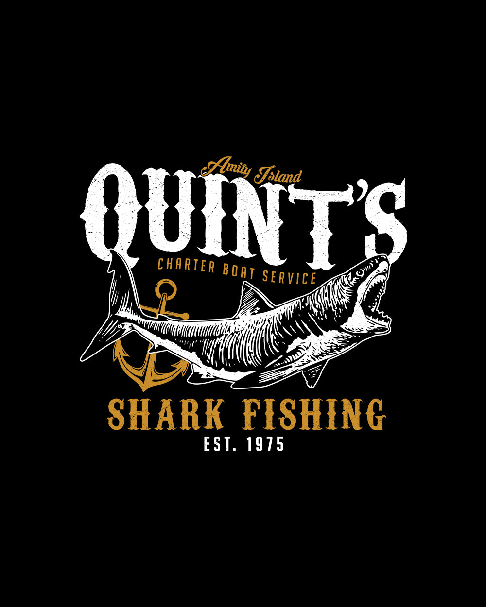 Quint's Shark Fishing Sweater Australia Online #colour_black