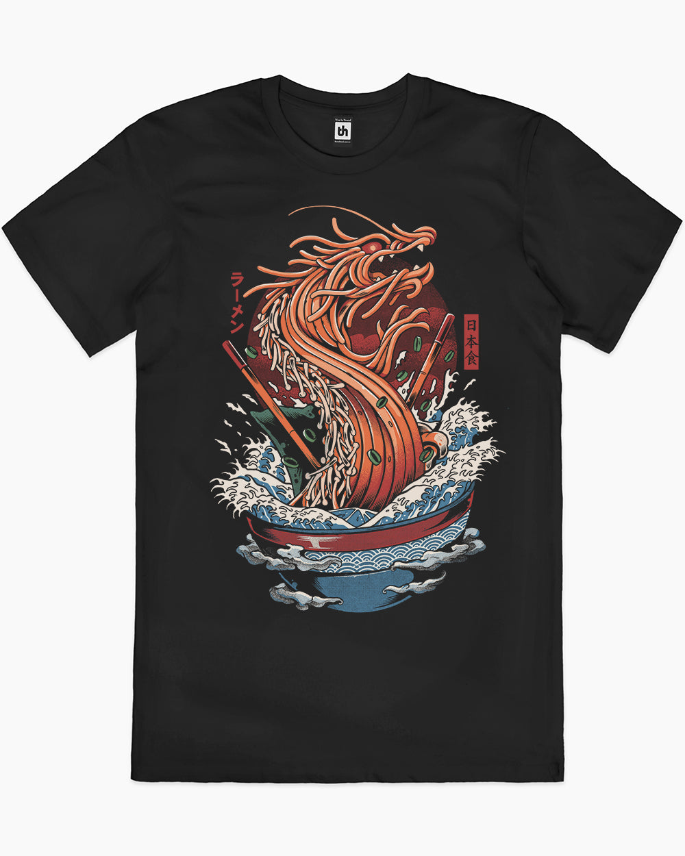 Ramen Dragon T-Shirt Australia Online #colour_black