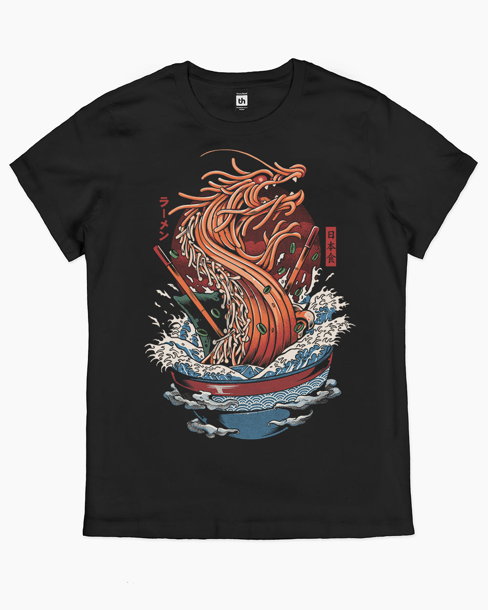 Ramen Dragon T-Shirt Australia Online #colour_black