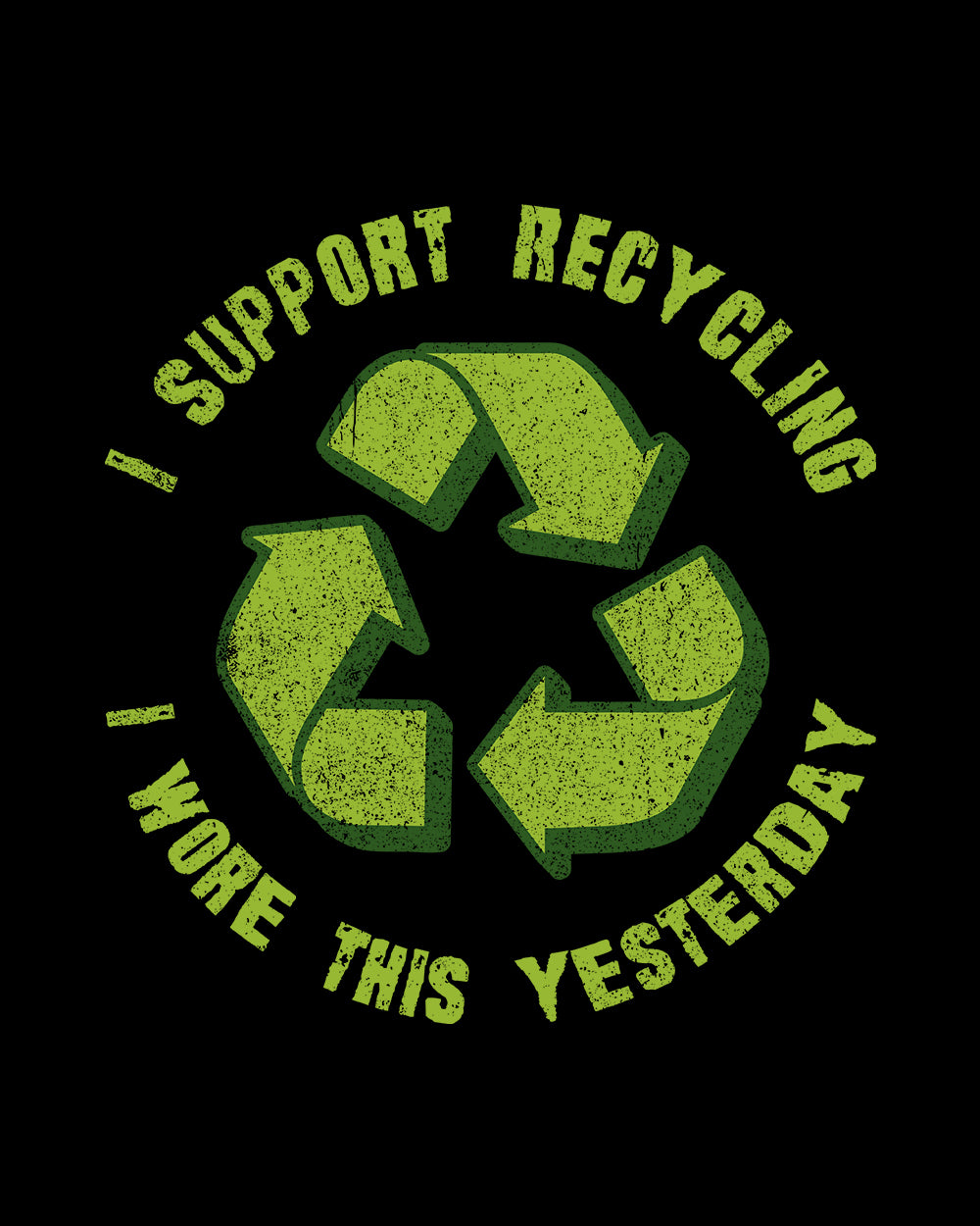 I Support Recycling Kids T-Shirt Australia Online #colour_black