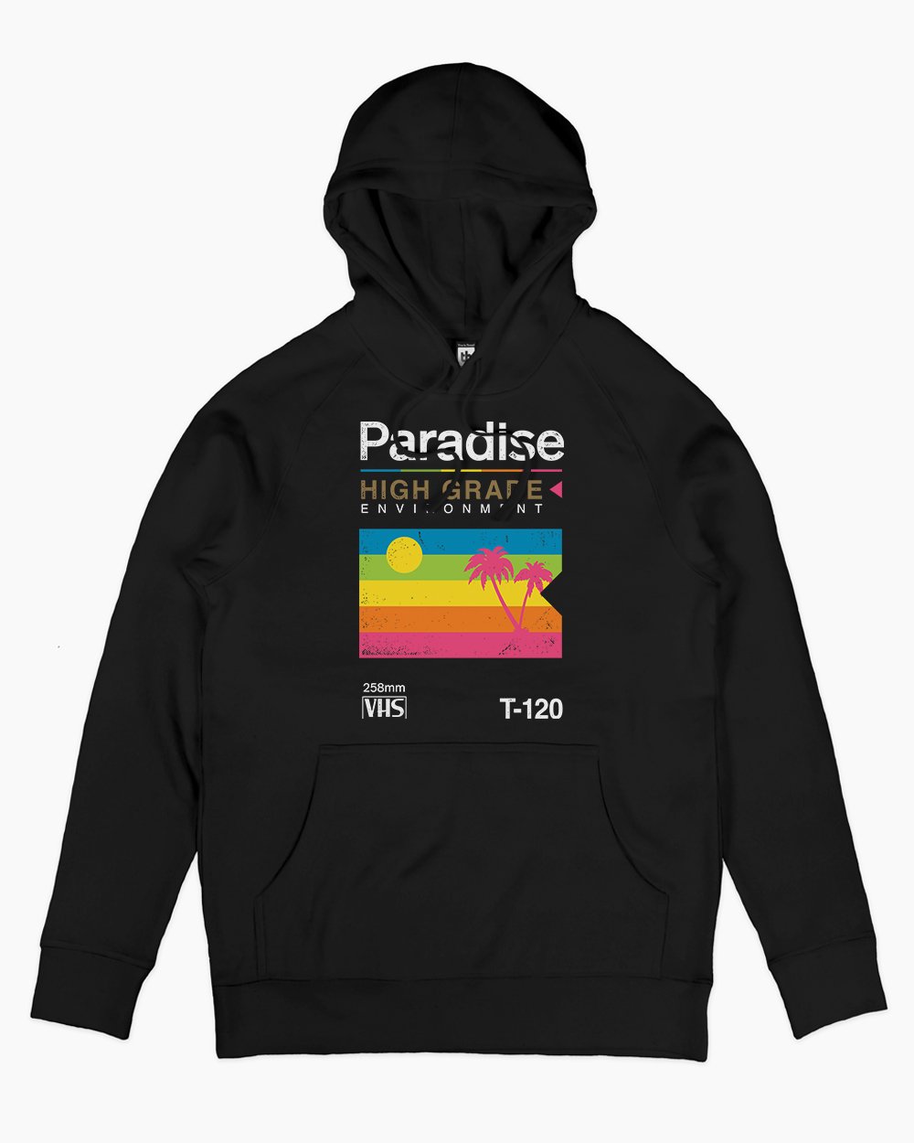 Retro Paradise Hoodie Australia Online #colour_black