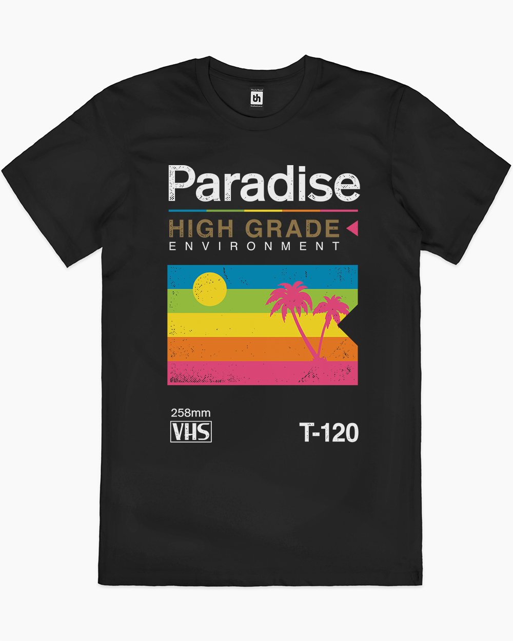 Retro Paradise T-Shirt Australia Online #colour_black
