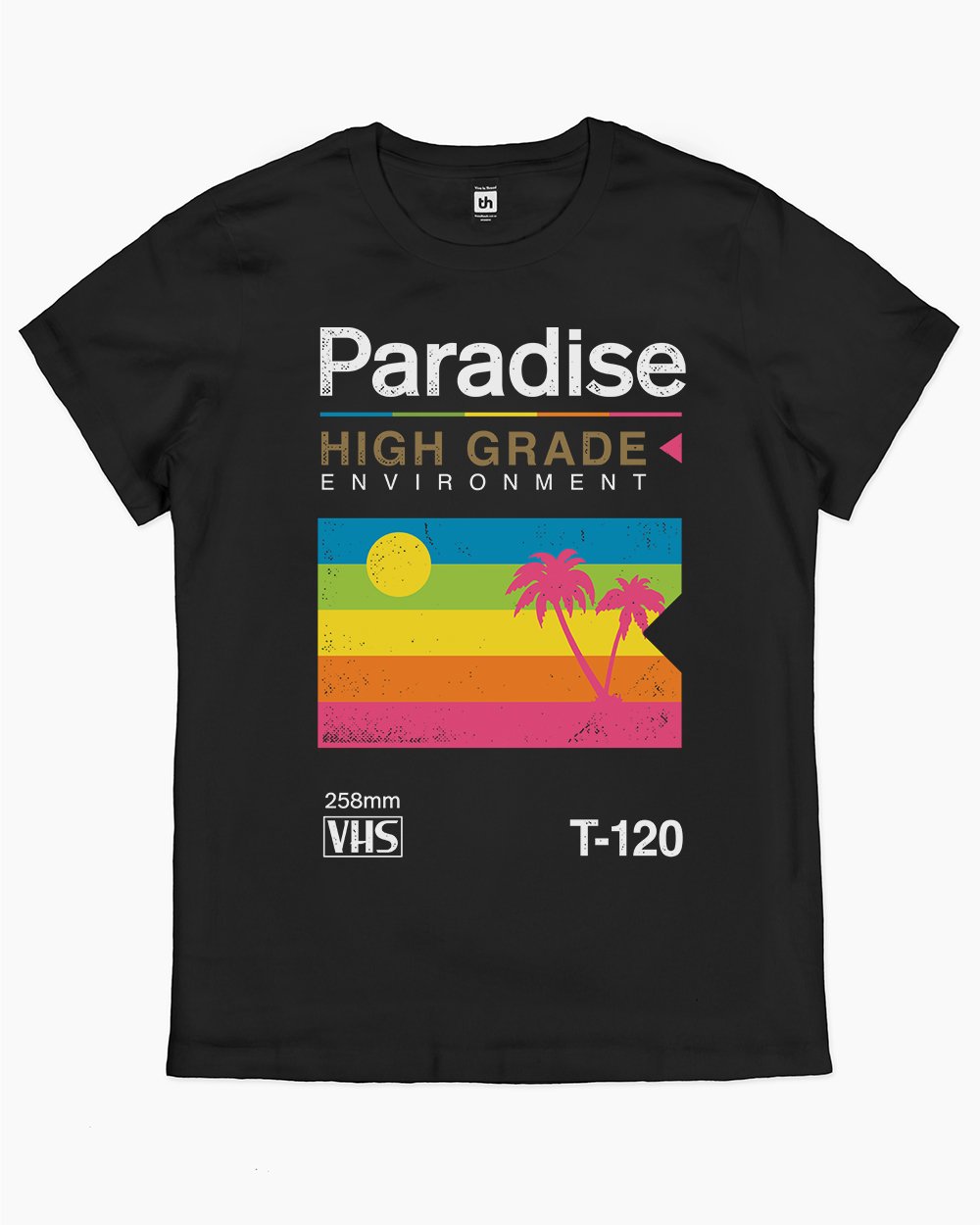 Retro Paradise T-Shirt Australia Online #colour_black