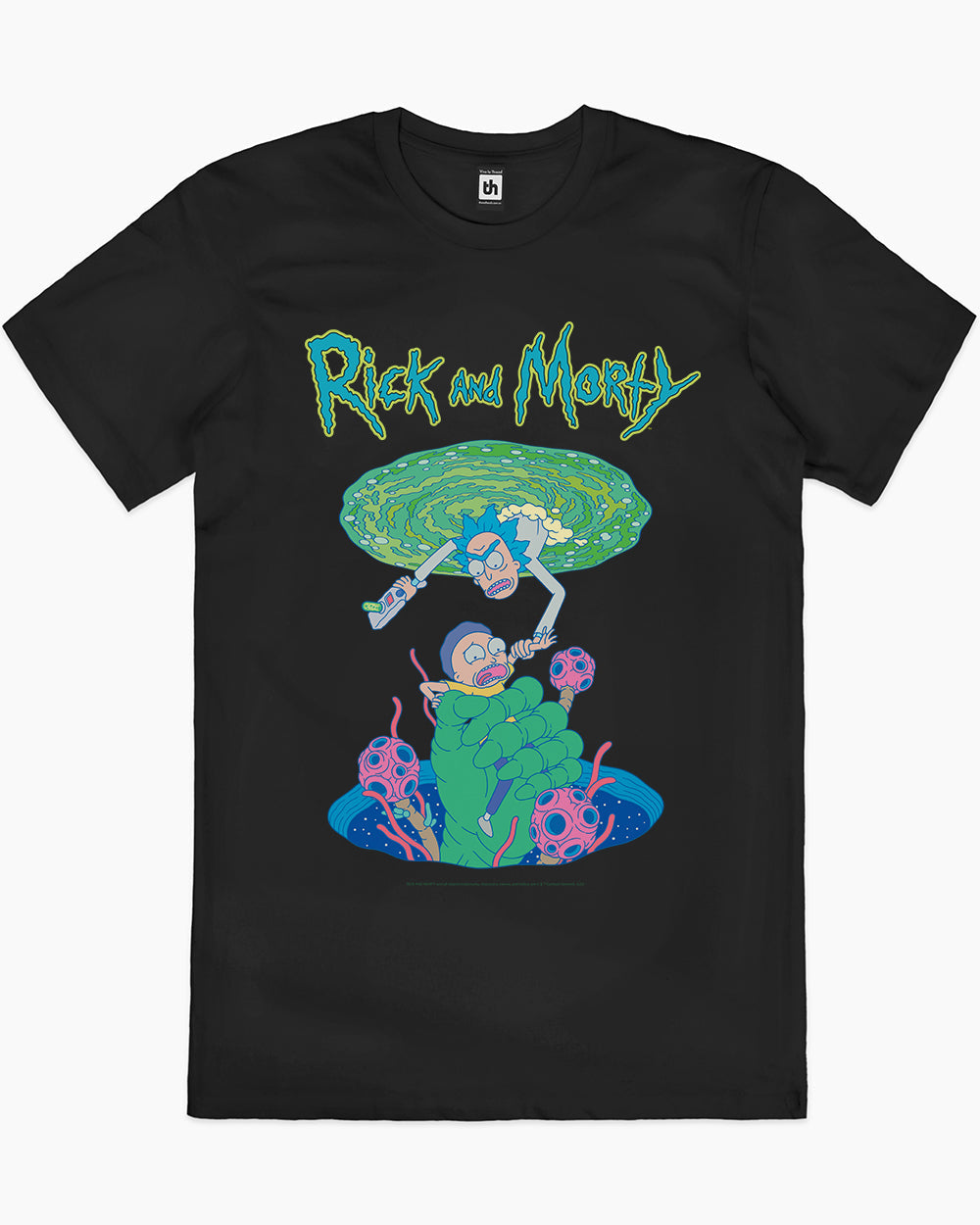 Rick and Morty Portal T-Shirt Australia Online #colour_black