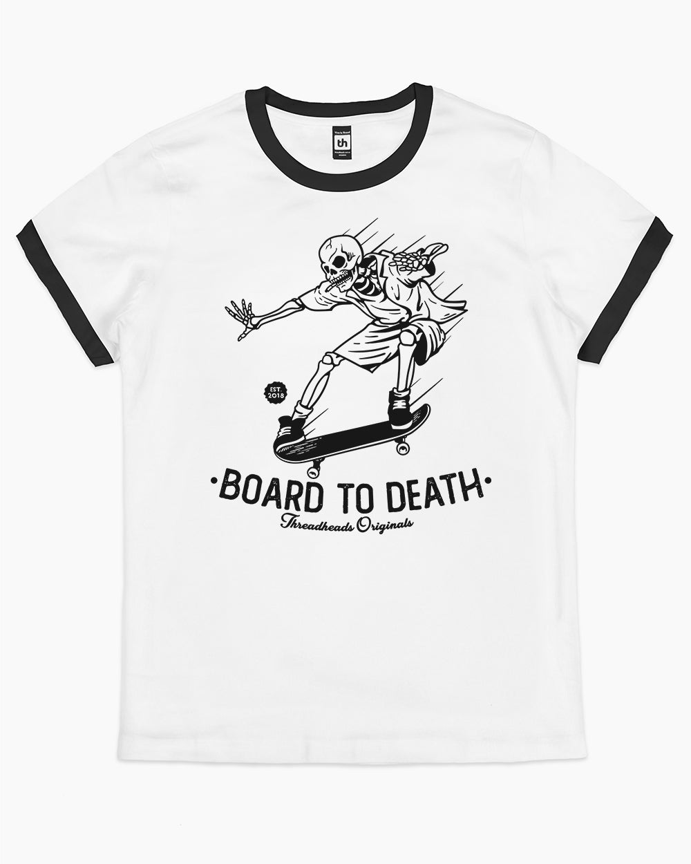 Board to Death T-Shirt Australia Online #colour_black ringer