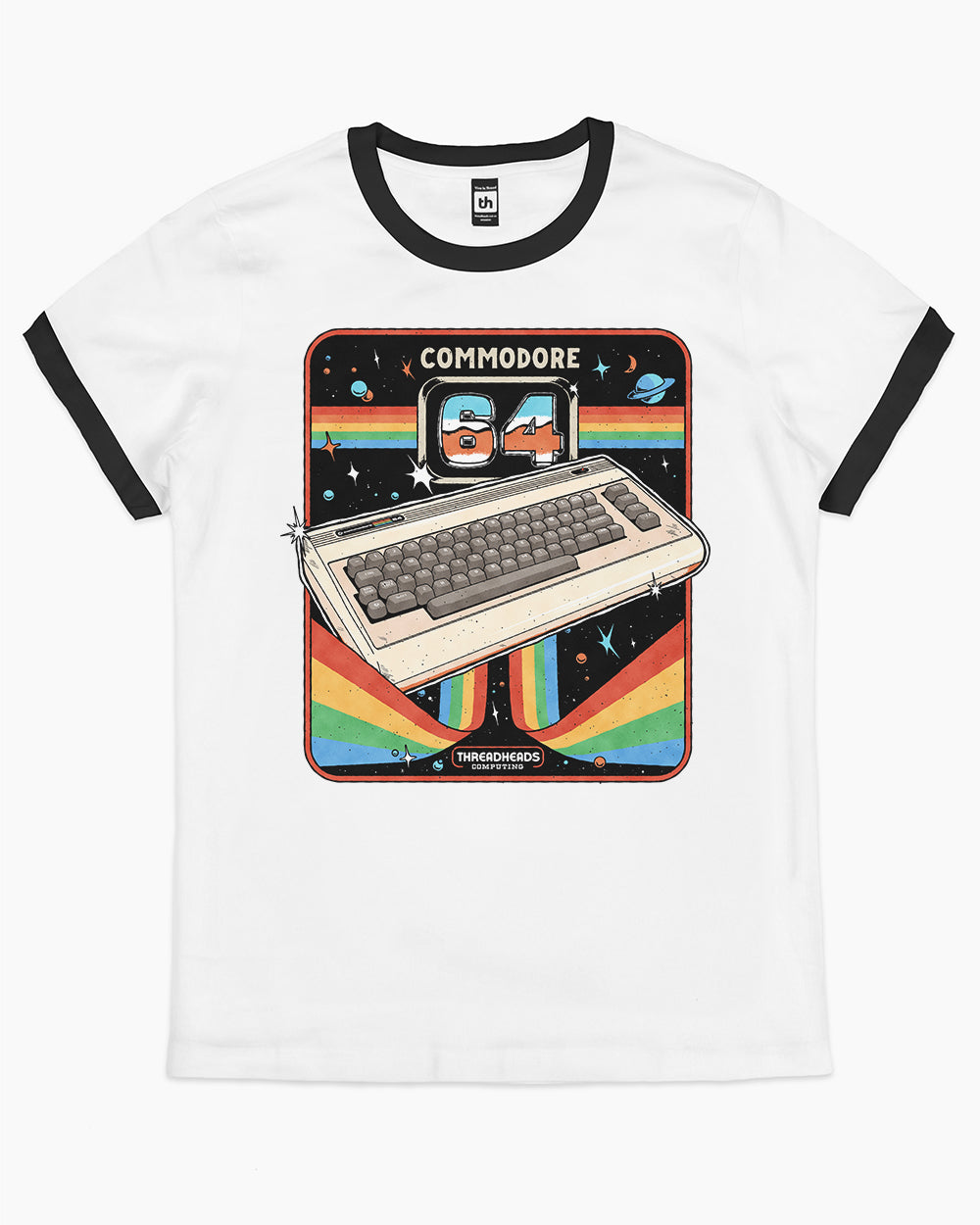 Commodore 64 Advanced Home Computer T-Shirt Australia Online #colour_black ringer