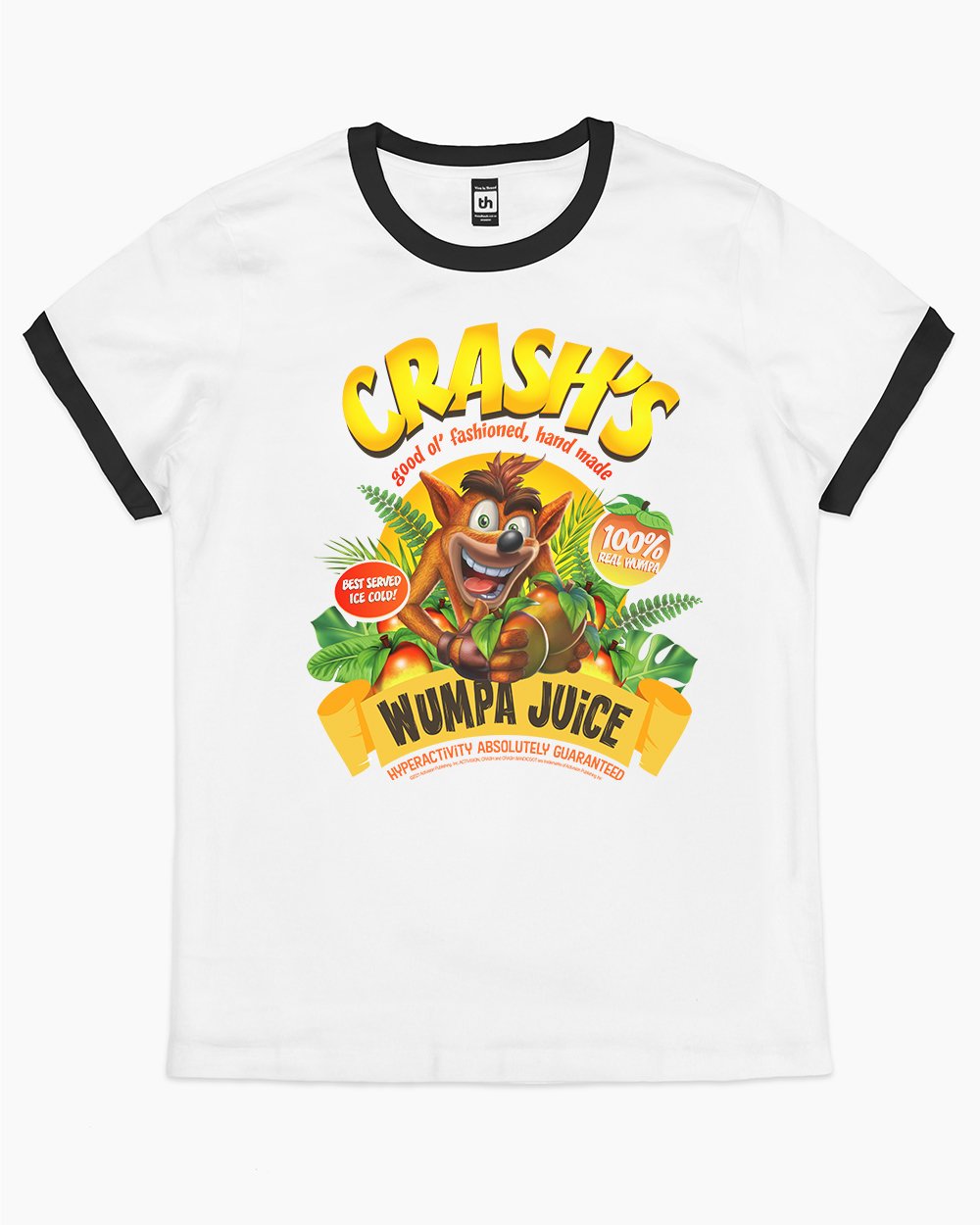 Crash's Wumpa Juice T-Shirt Australia Online #colour_black ringer
