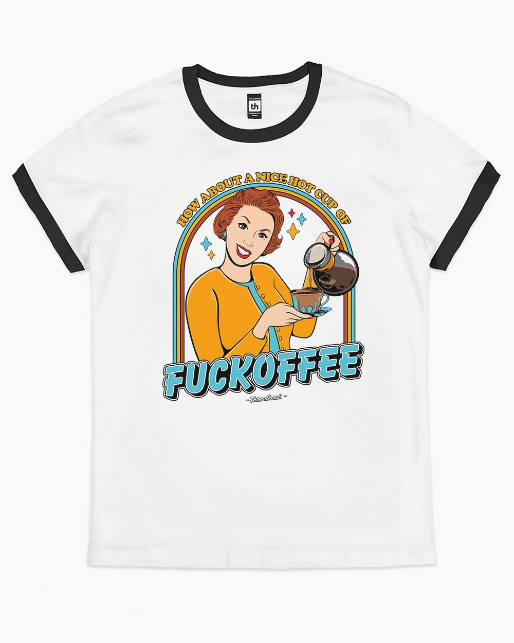 Fuckoffee T-Shirt Australia Online #colour_black ringer