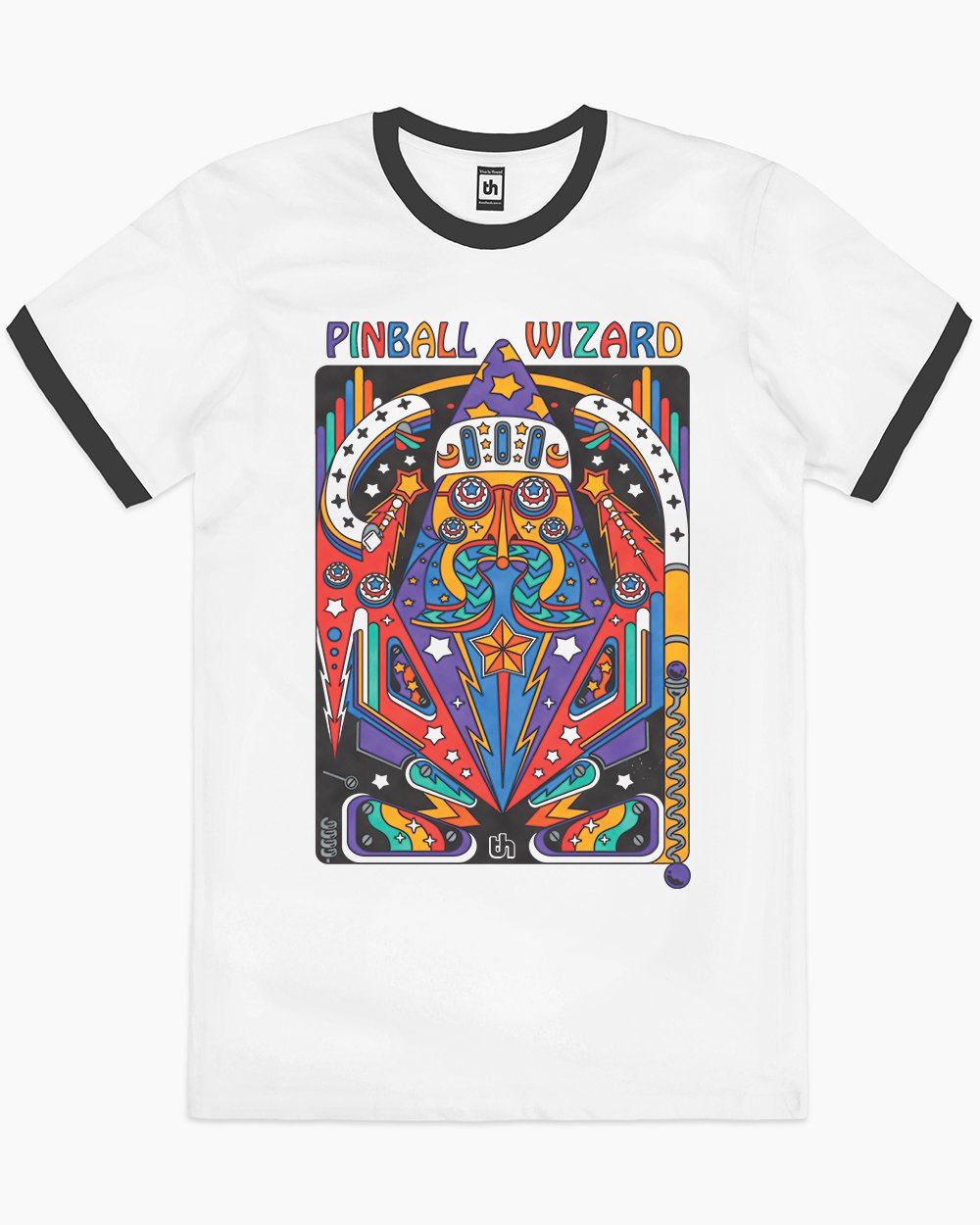 Pinball Wizard T-Shirt Australia Online #colour_black ringer