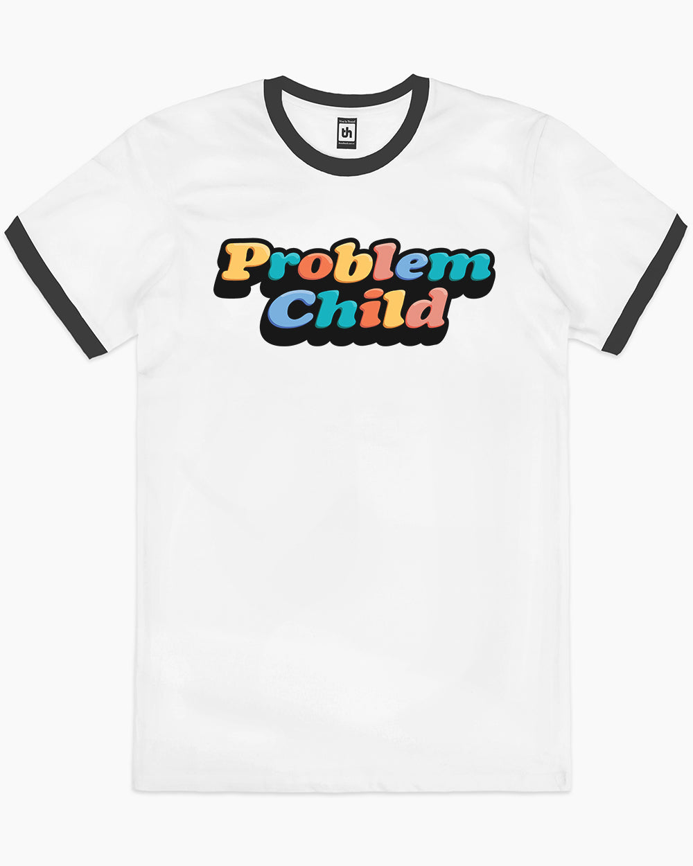 Problem Child T-Shirt Australia Online #colour_black ringer