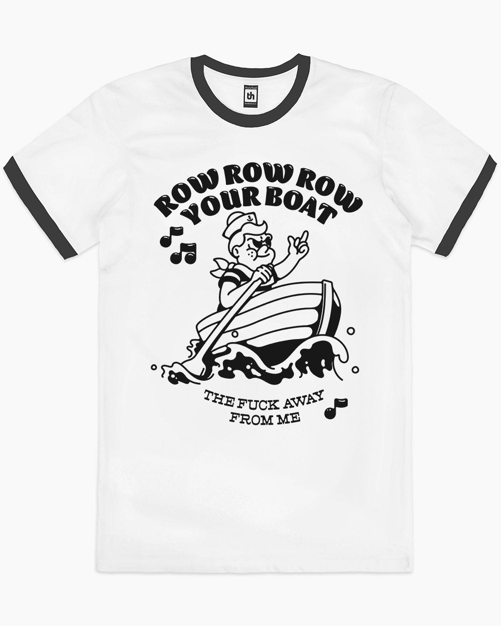 Row Row Row T-Shirt Australia Online #colour_black ringer